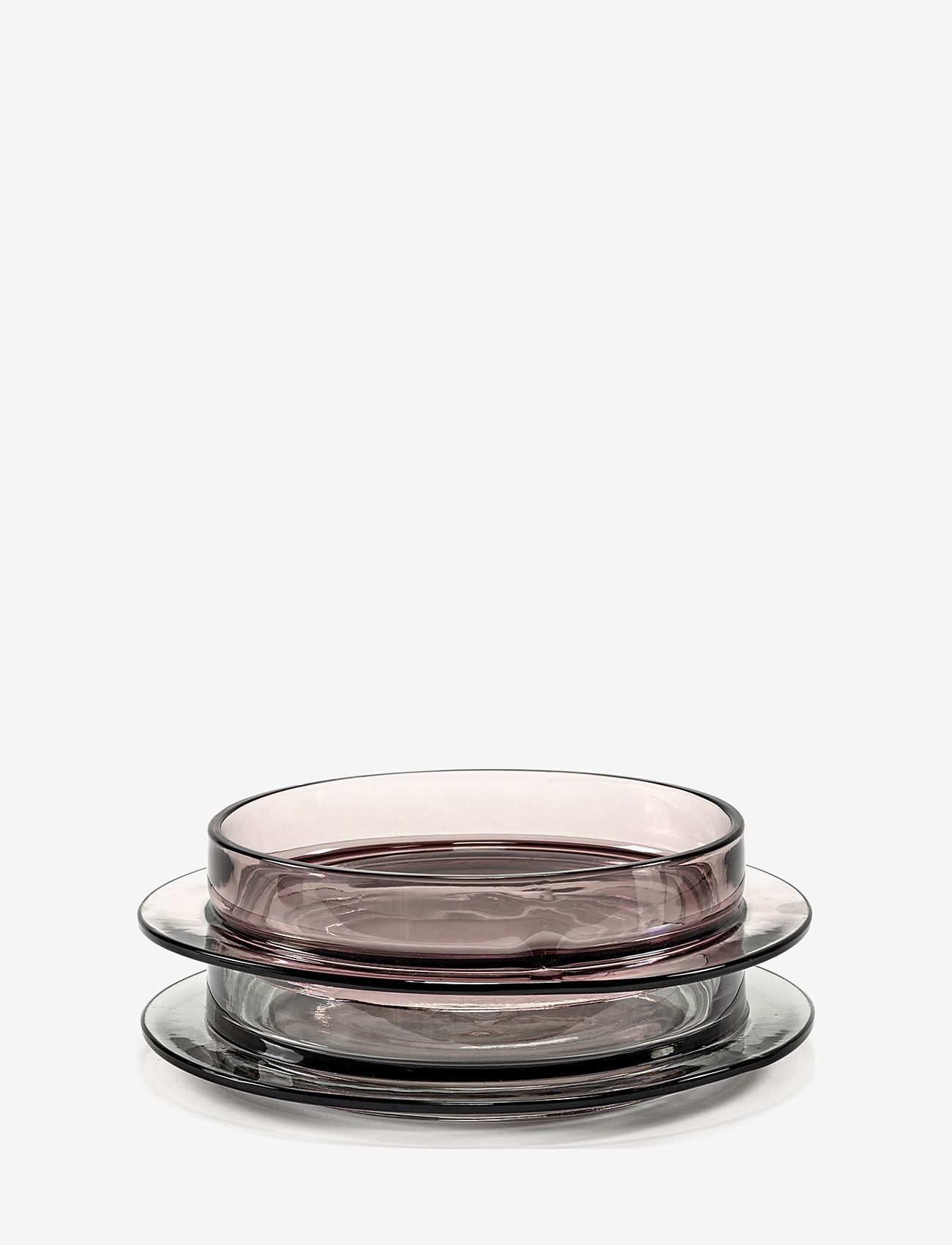 Valerie Objects - DISHES TO DISHES GLASS LOW - frühstücksteller - pink - 2