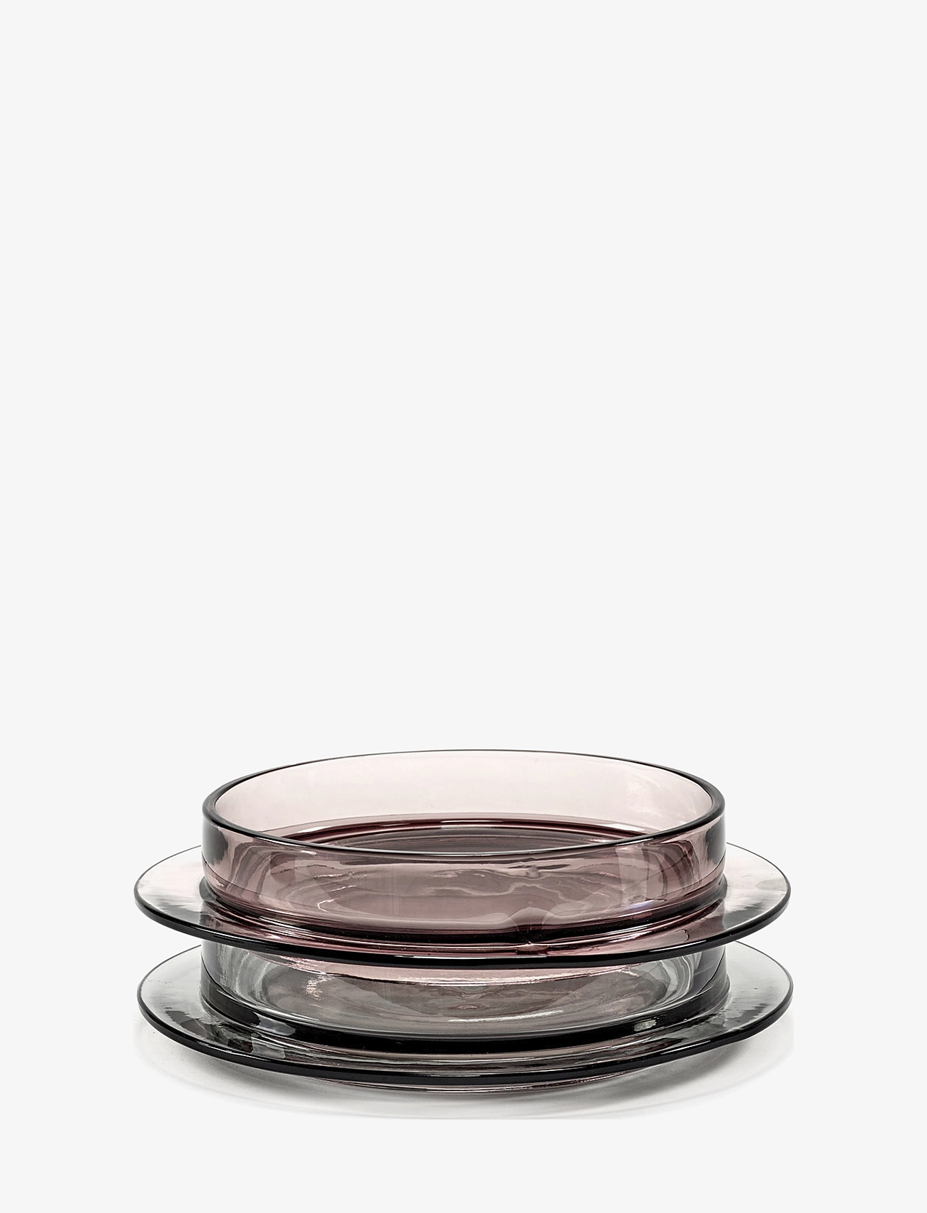 Valerie Objects - DISHES TO DISHES GLASS LOW - väikesed taldrikud - pink - 2