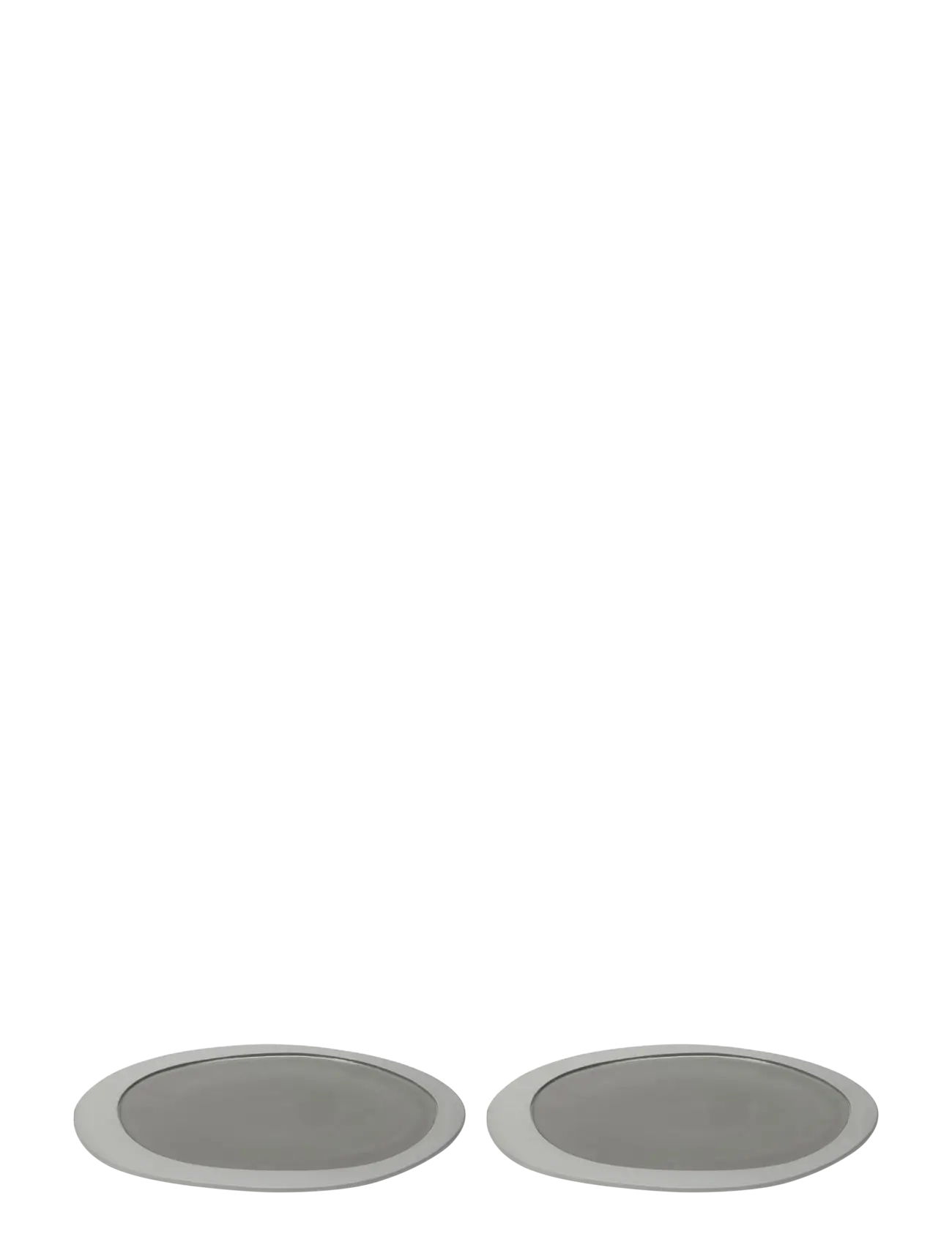 Valerie Objects Plate Maarten Baas L Set Of 2, Ø 33.6 cm, Silver, Tallerkener > Borddækning & Sæt, Unisex