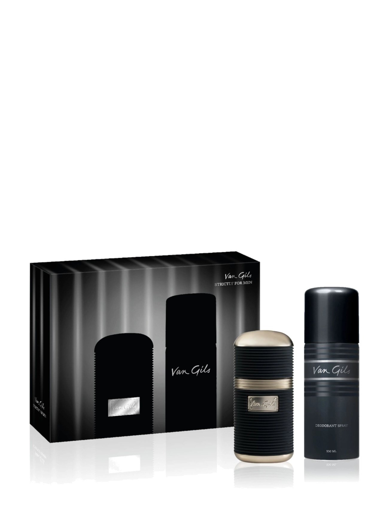 Van Gils Strictly For Men Set w. edt 30 ml/deo spray 150 ml 180 ml - Parfumer - null / undefined