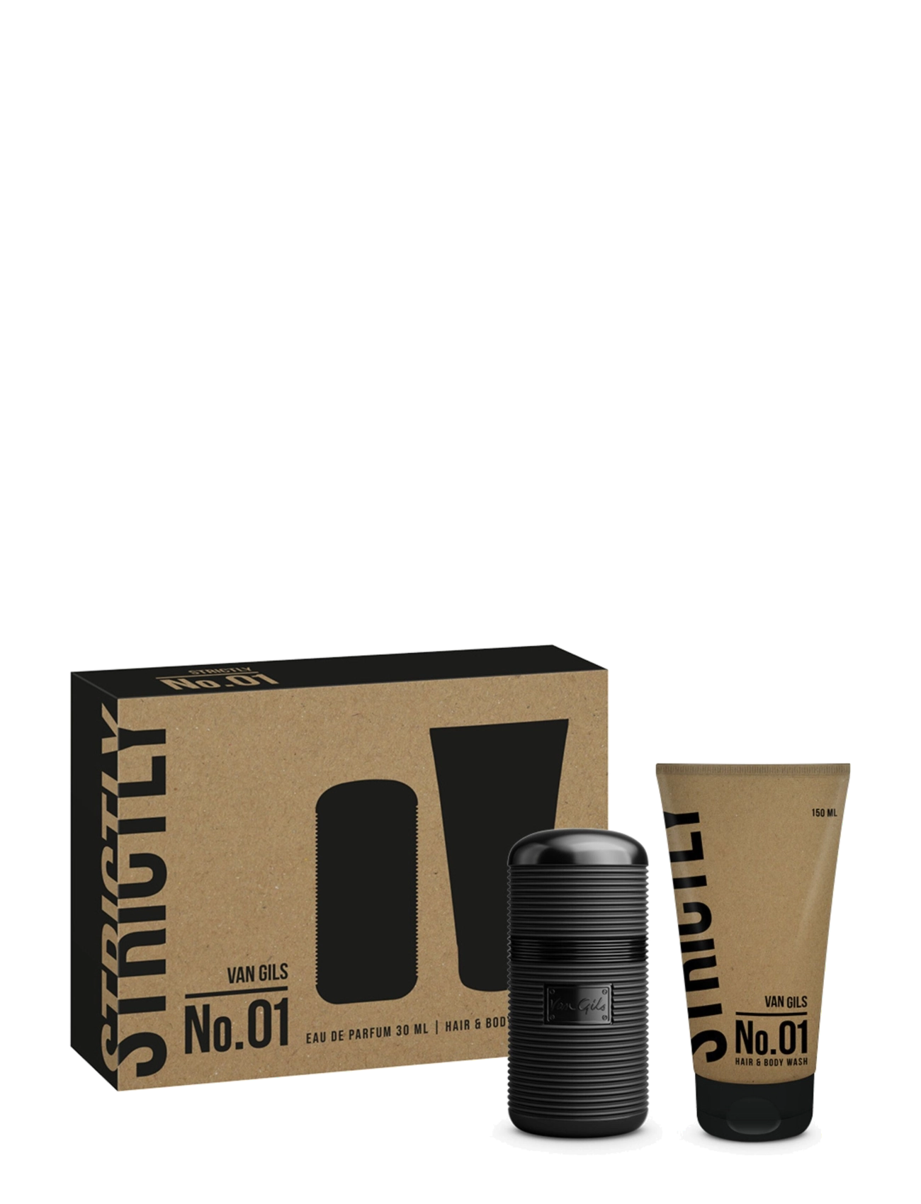Van Gils Strictly For Men No.01 Set w. edp 30 ml + Body wash 150 ml 180 ml - Kroppsvård - CLEAR / undefined
