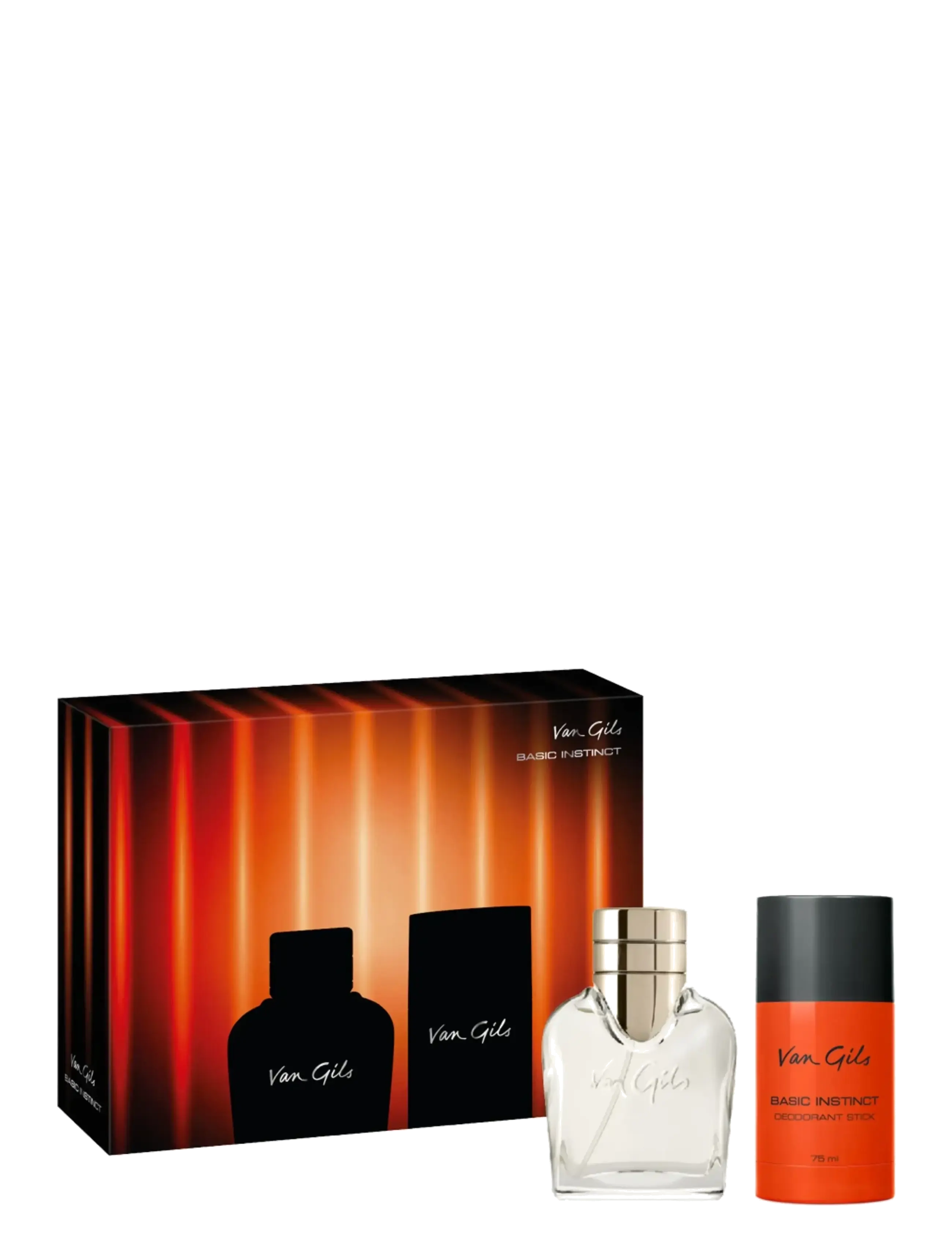Van Gils Basic Instinct Set w. edt 40 ml + deo stick 75  ml 115 ml - Beauty for Men - CLEAR / undefined