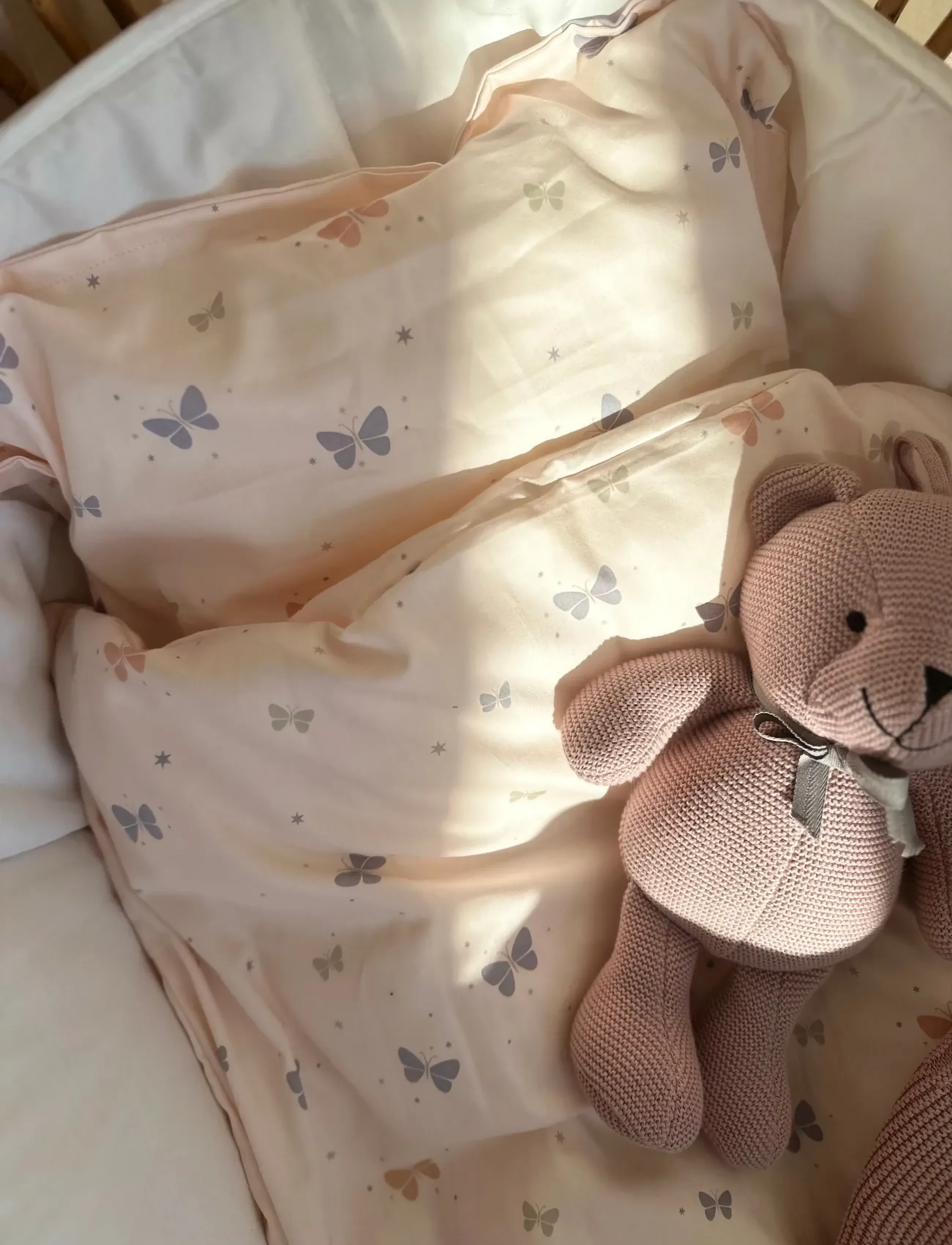 Vanilla Copenhagen Sengetøj Junior Butterfly, 100X 140 cm/40X 45 cm, Sleep Time, Rosa - Bed Sets, Kinder