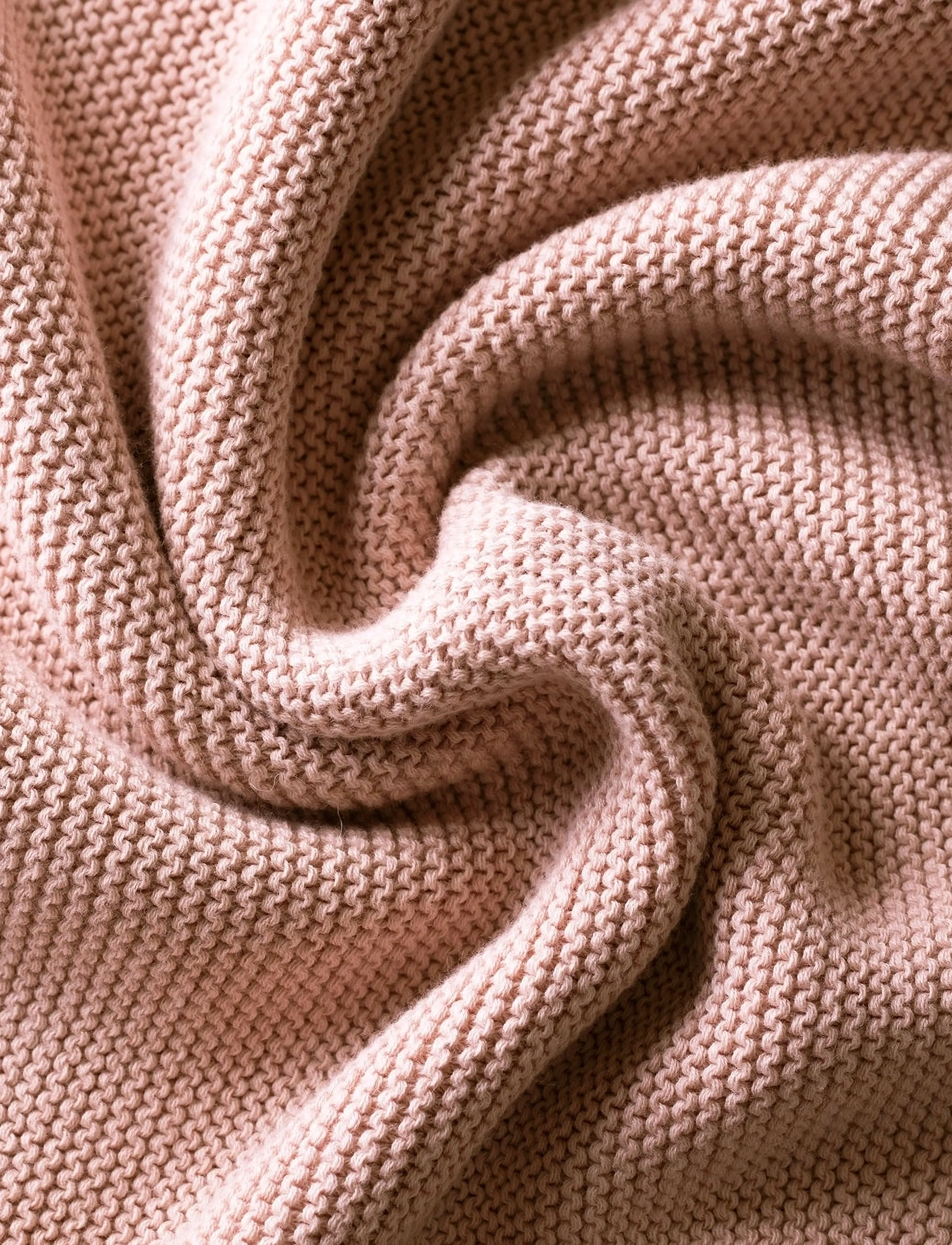 Vanilla Copenhagen - Strikket babytæppe - Misty Rose - misty rose - 1
