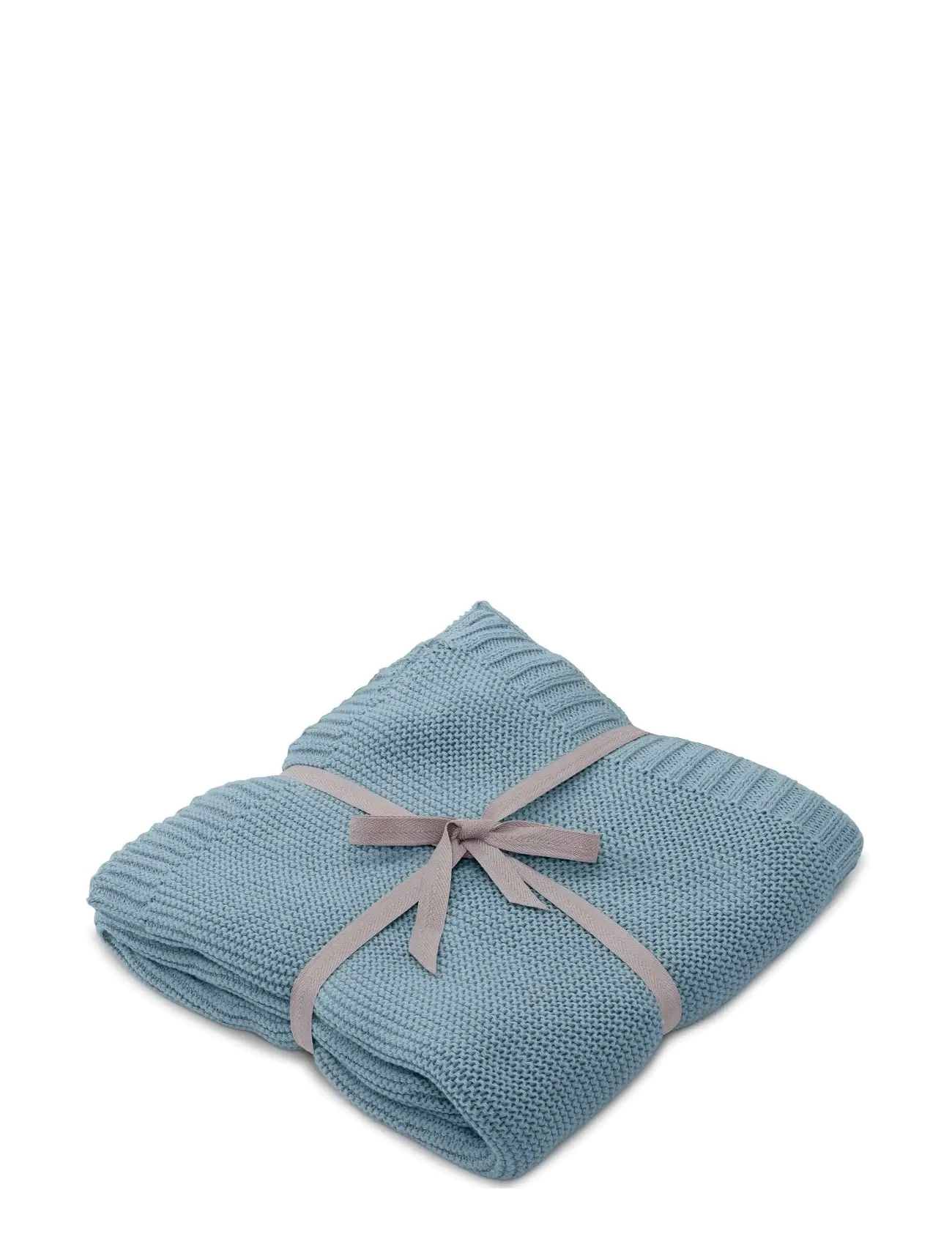 Strikket Teppe Misty Blue