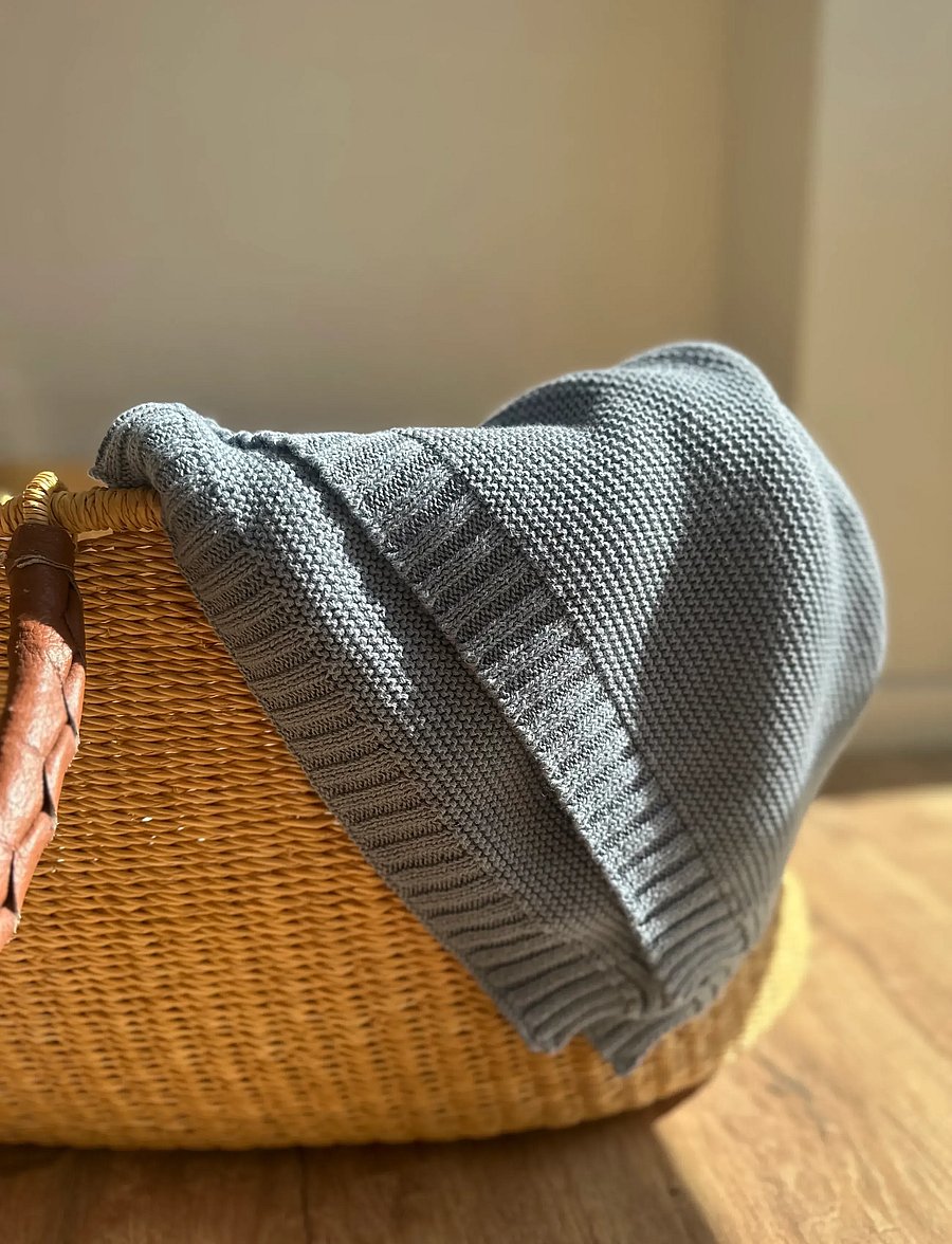 Vanilla Copenhagen - Knitted Blanket - Misty Blue - misty blue - 2