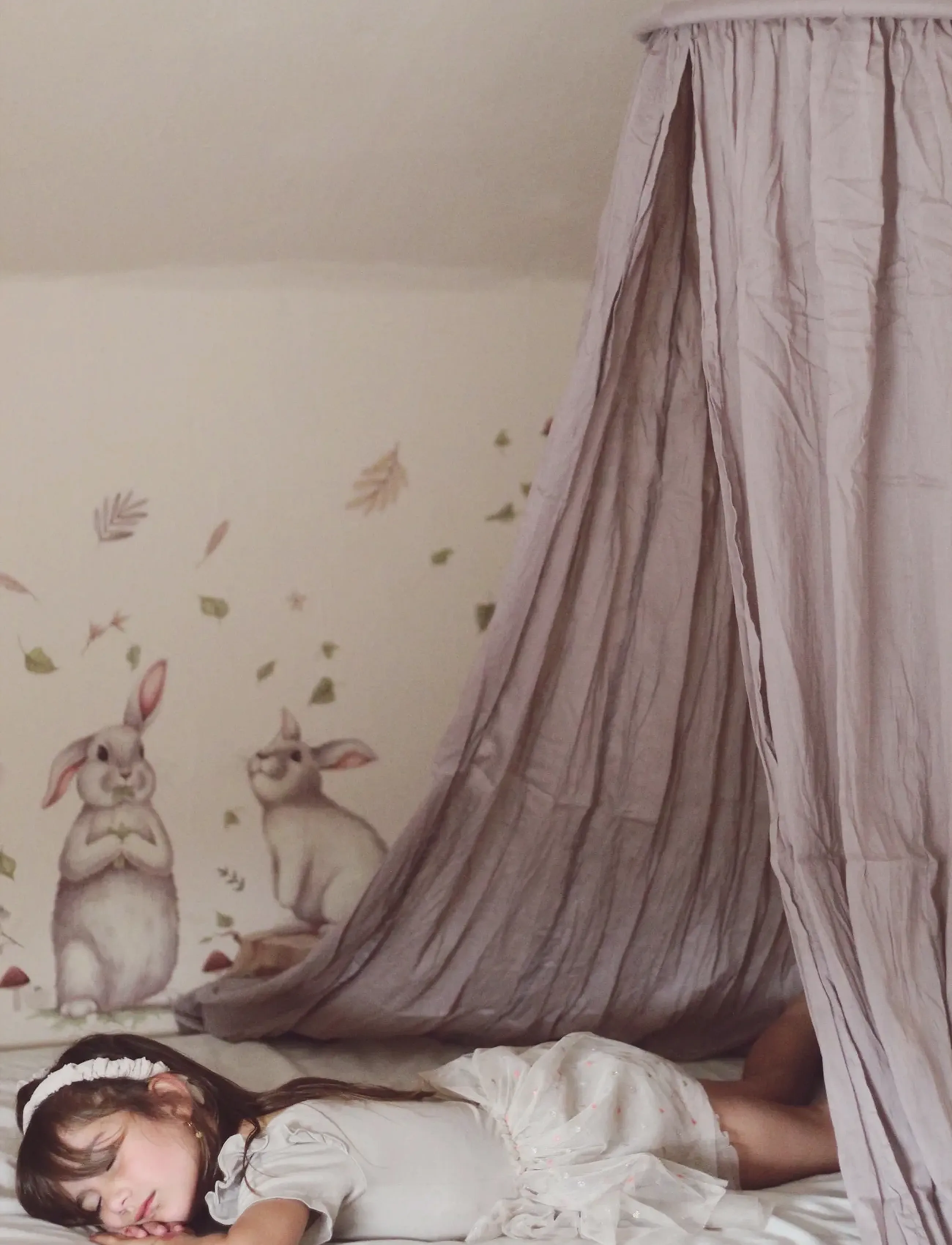 Vanilla Copenhagen Sengehimmel Wood, 230 cm, Sleep Time, Rosa - Canopy, Kinder