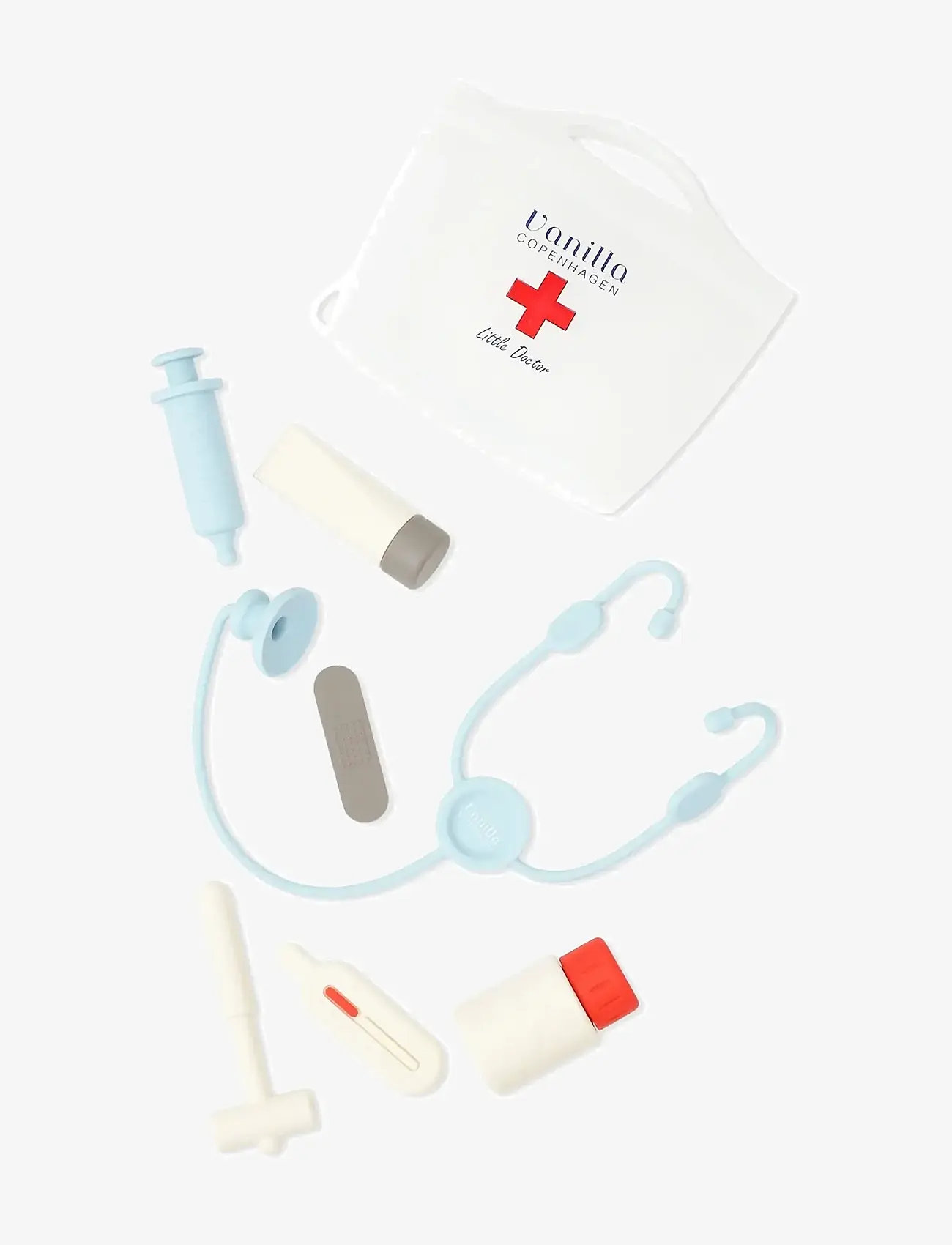 Vanilla Copenhagen - Doctor Set - Silicone - laste arstikomplekt - blue - milk - wood - 1