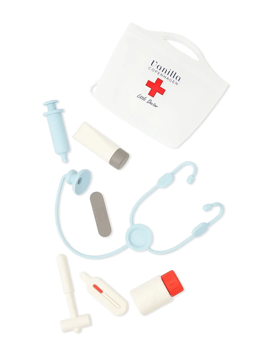 Vanilla Copenhagen - Doctor Set - Silicone - kinder-arztkoffer - blue - milk - wood - 1