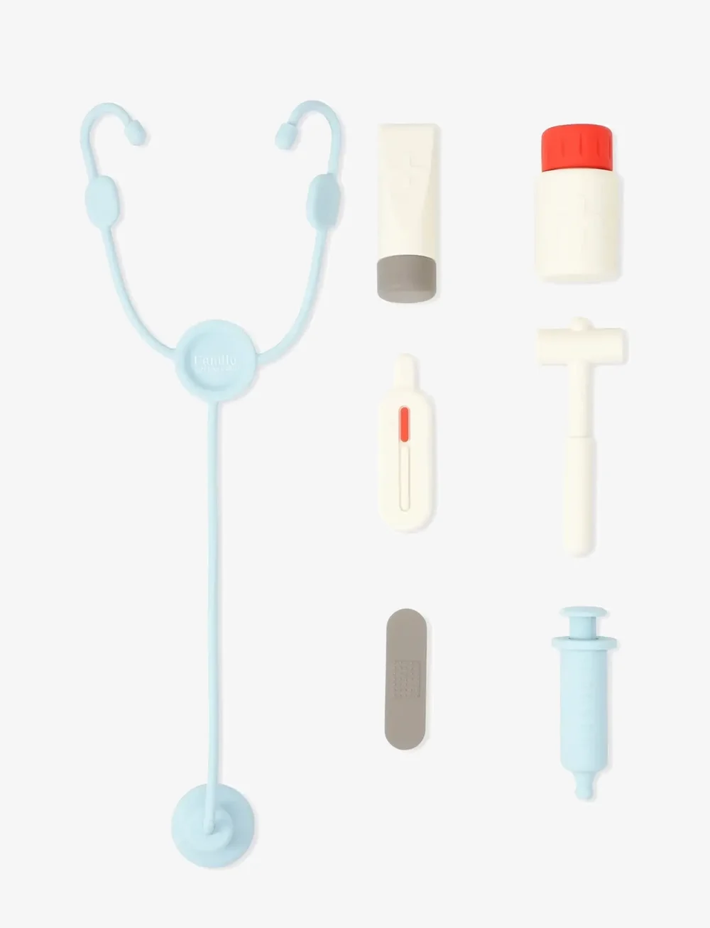 Vanilla Copenhagen - Doctor Set - Silicone - legesett for barn - blue - milk - wood - 2