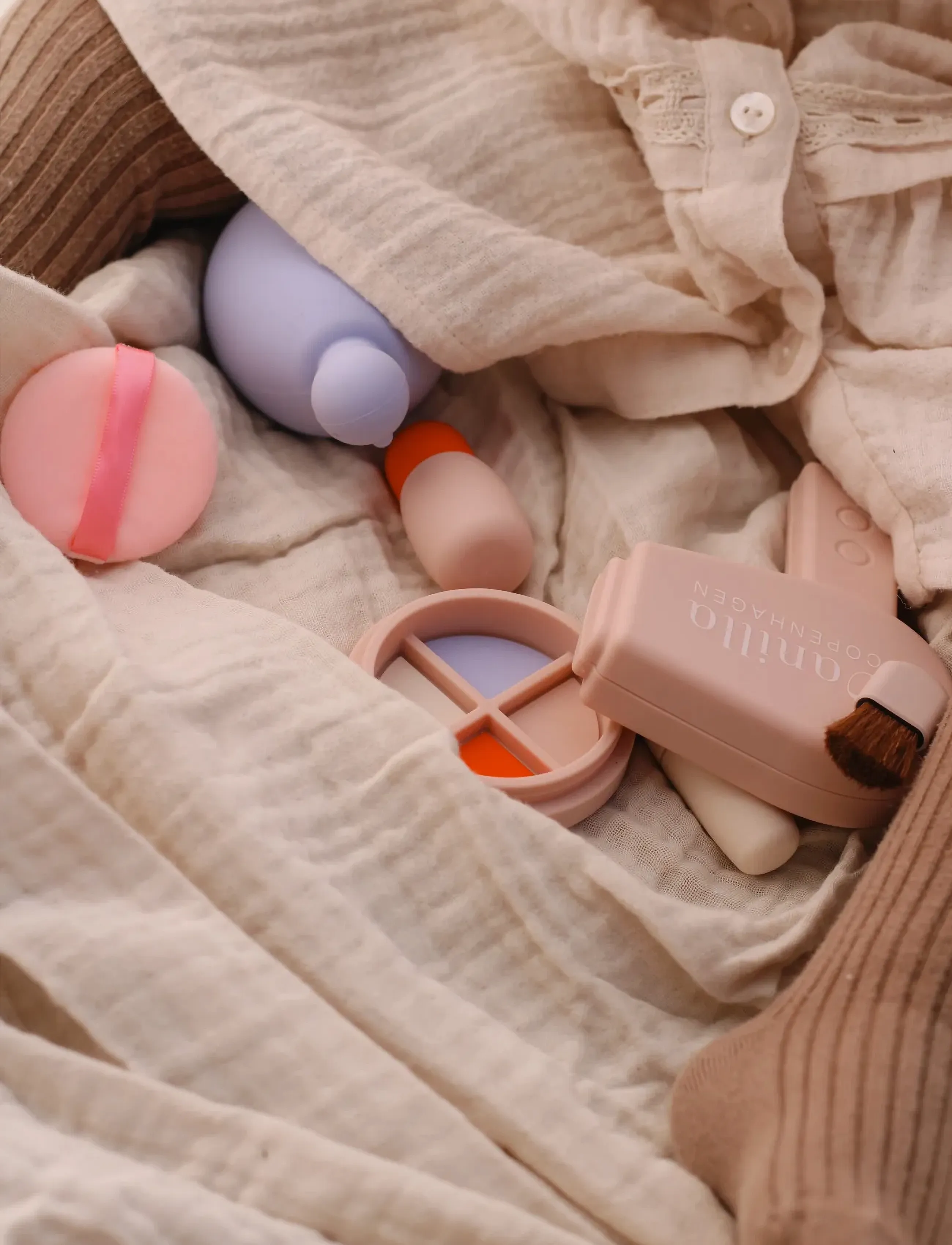 Vanilla Copenhagen Makeup Legesæt Silikone, One Size, Costumes & Accessories, Rosa - Makeup, Kinder