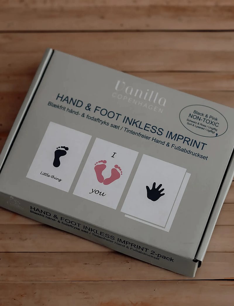 Vanilla Copenhagen - Hand & Foot Inkless Pads - Pink-Black - ensimmäinen vuoteni - black - pink - 3