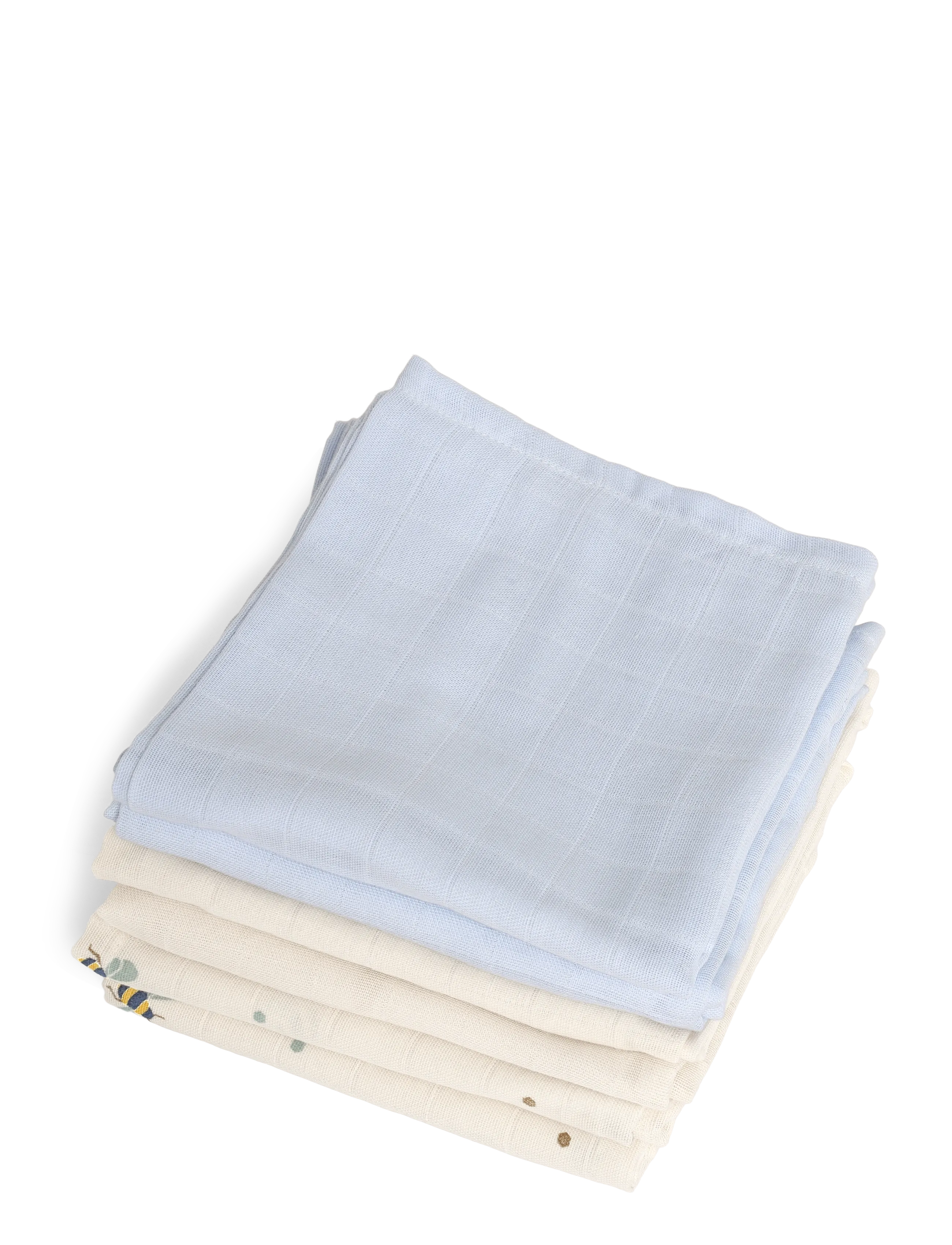 Vanilla Copenhagen Stofbleer 6-Pak Honeybee Happy, 70X 70 cm, Muslins, Beige - Swaddles, Kinder