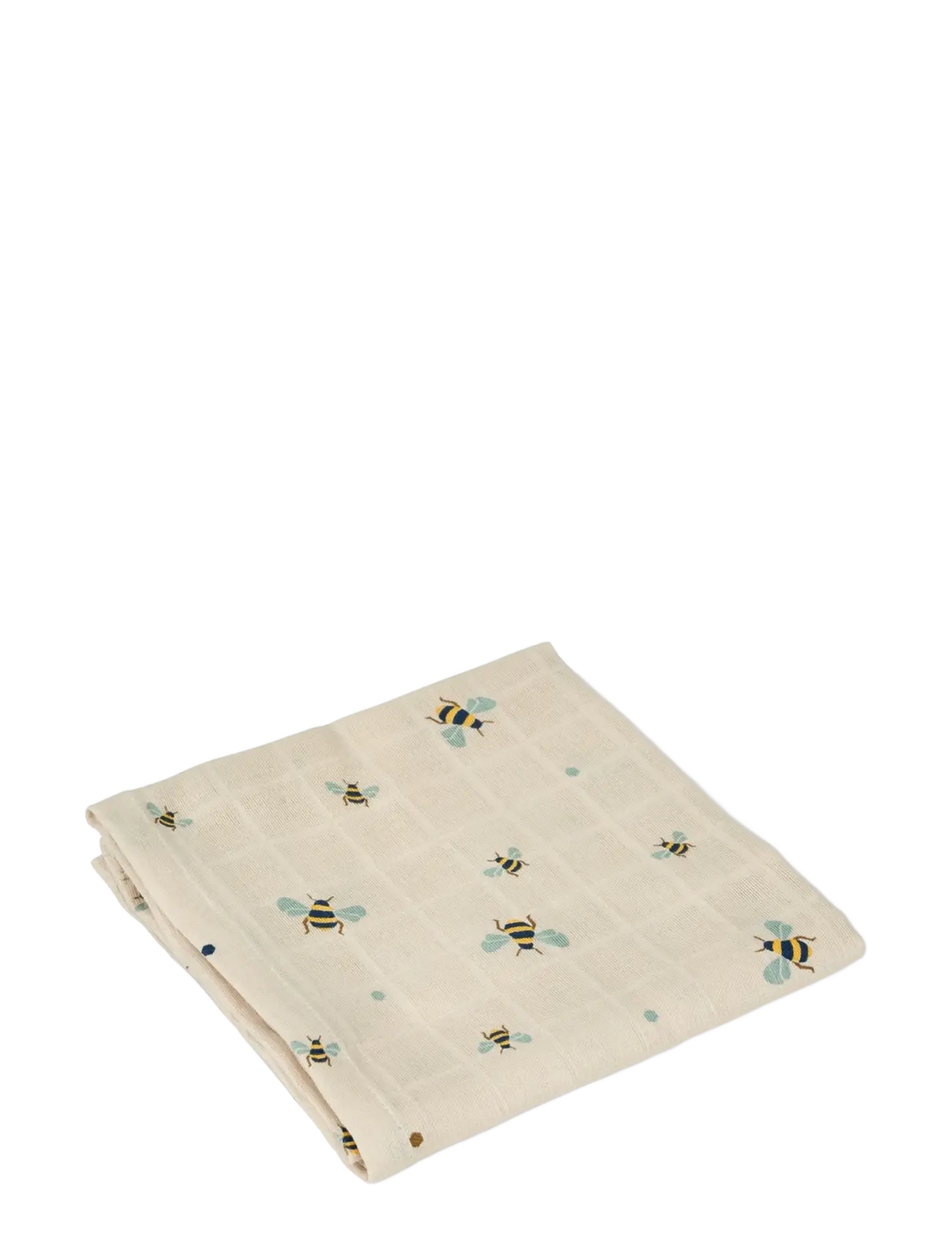 Vanilla Copenhagen Svøb Honeybee Happy, 100X 100 cm, Muslins, Creme - Swaddles, Kinder