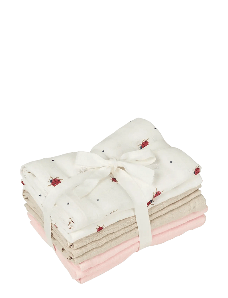 Vanilla Copenhagen - Muslins 6-pack - Lady Lovebug - musliinist lapid - milk, beige, blue - 0