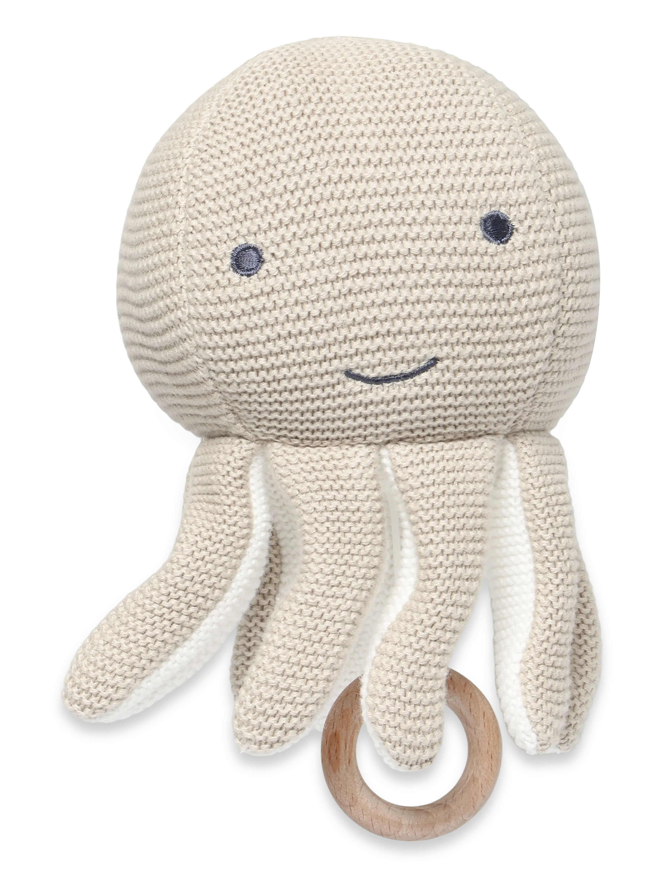 Vanilla Copenhagen Bamse Med Musik - Blæksprutte - Oyster Grey, 25X 20 cm, Grey, Baby Nursery > Baby Mobiles, Børn