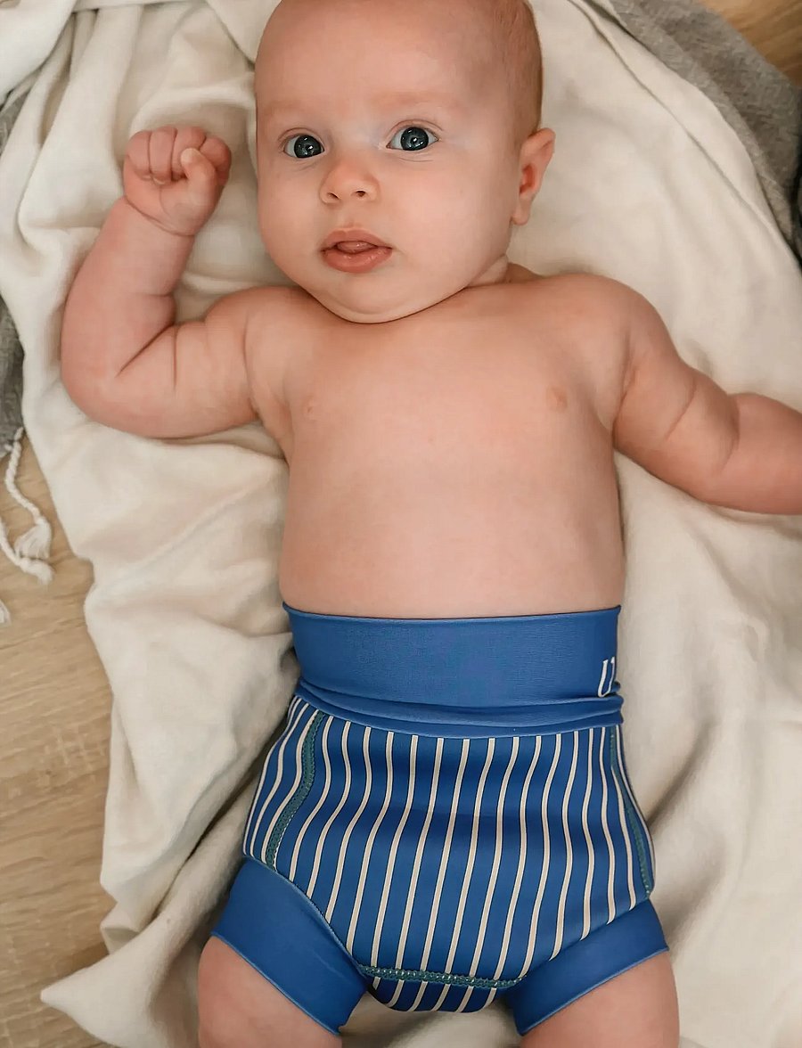 Vanilla Copenhagen - Swim Pants - Neoprene - Azure - Striped - schwimmwindeln - azure blue - 0
