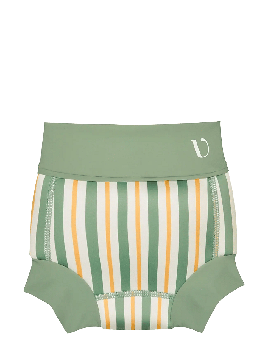 Vanilla Copenhagen - Swim Pants - Neoprene - Fern - Striped - couches de bain - fern - 0