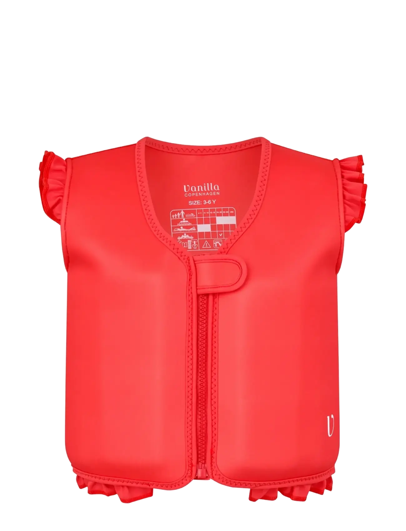 Vanilla Copenhagen Swim Vest - Neoprene - Berry - Urheiluvarusteet - BERRY / orange