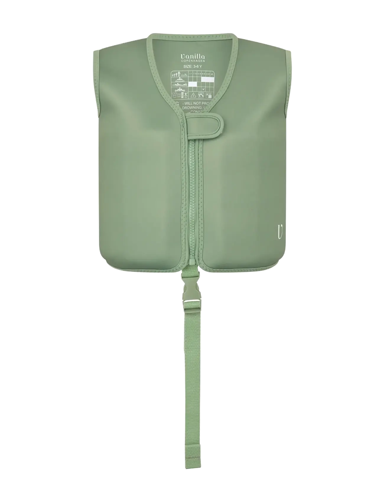 Vanilla Copenhagen Swim Vest - Neoprene - Fern - Urheiluvarusteet - FERN / khaki/green