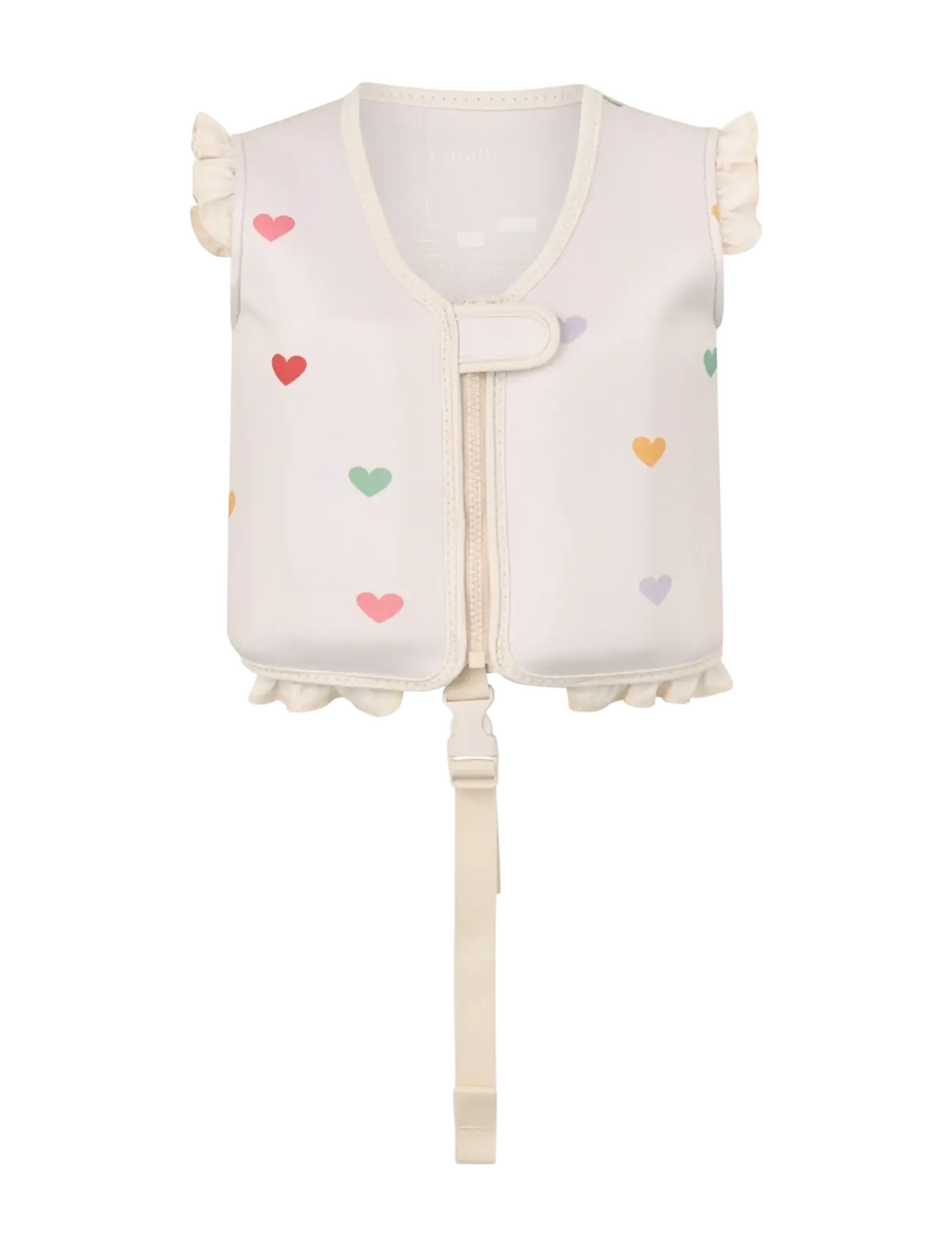 Vanilla Copenhagen Swim Vest - Neoprene - Hearts - Urheiluvarusteet - CREAM / cream