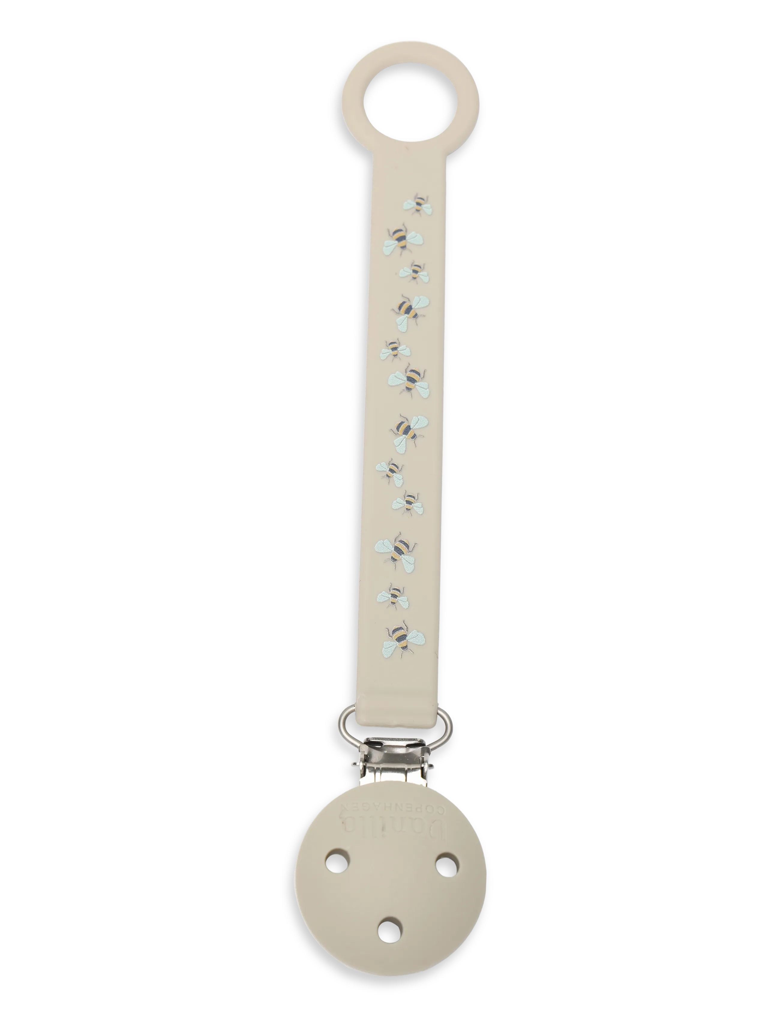 Vanilla Copenhagen - Pacifier Holder - Silicone - Honeybee - schnullerband - milk - 1