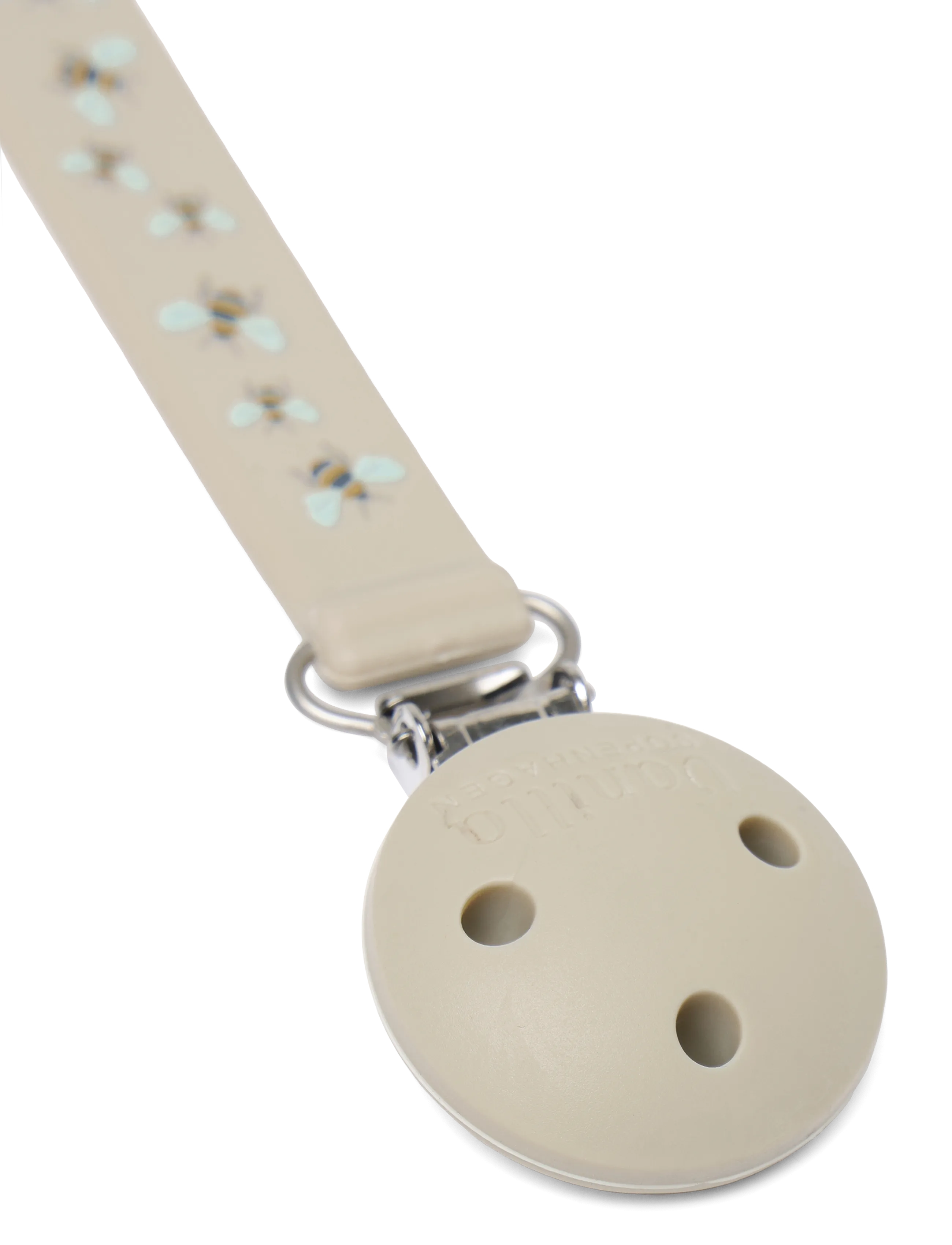 Vanilla Copenhagen - Pacifier Holder - Silicone - Honeybee - schnullerband - milk - 1