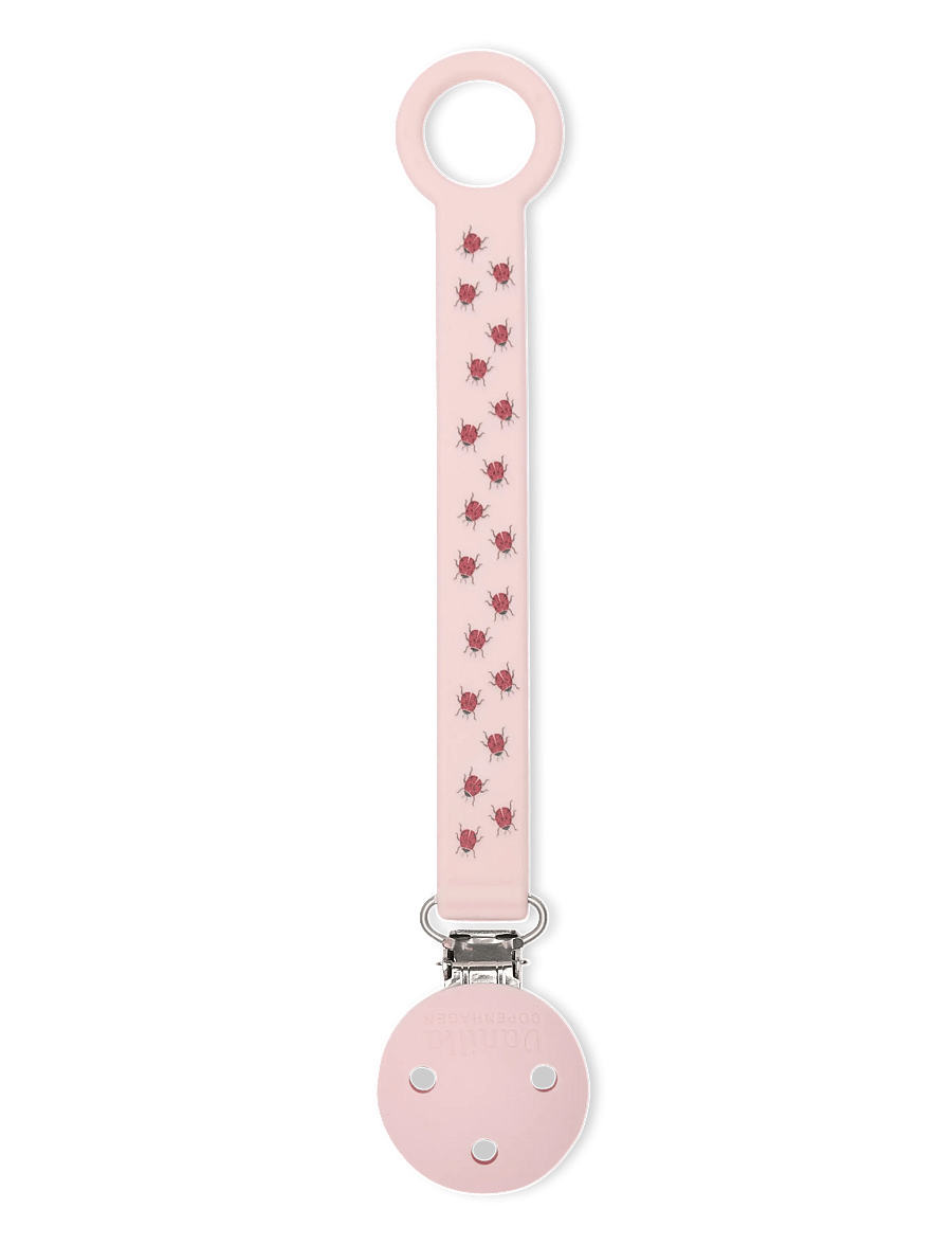 Vanilla Copenhagen - Pacifier Holder - Silicone - Ladybug - lutid - english rose - 0