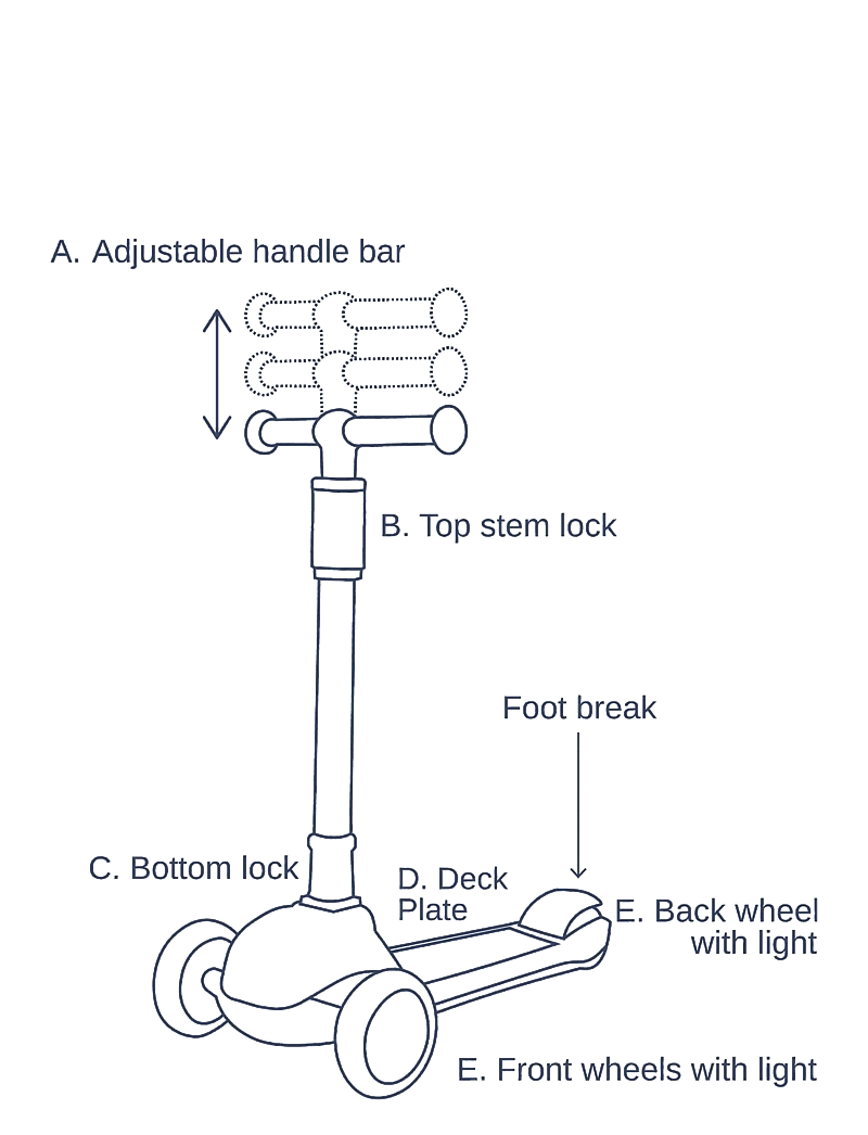 Vanilla Copenhagen - Mini Scooter - Fern - sparkcyklar - fern - 3