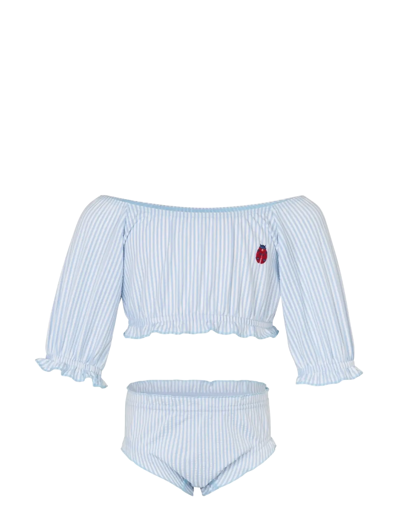 VANILLA COPENHAGEN Bikini - Seersucker - Ladybug Blau - 4-5Y - Kinder
