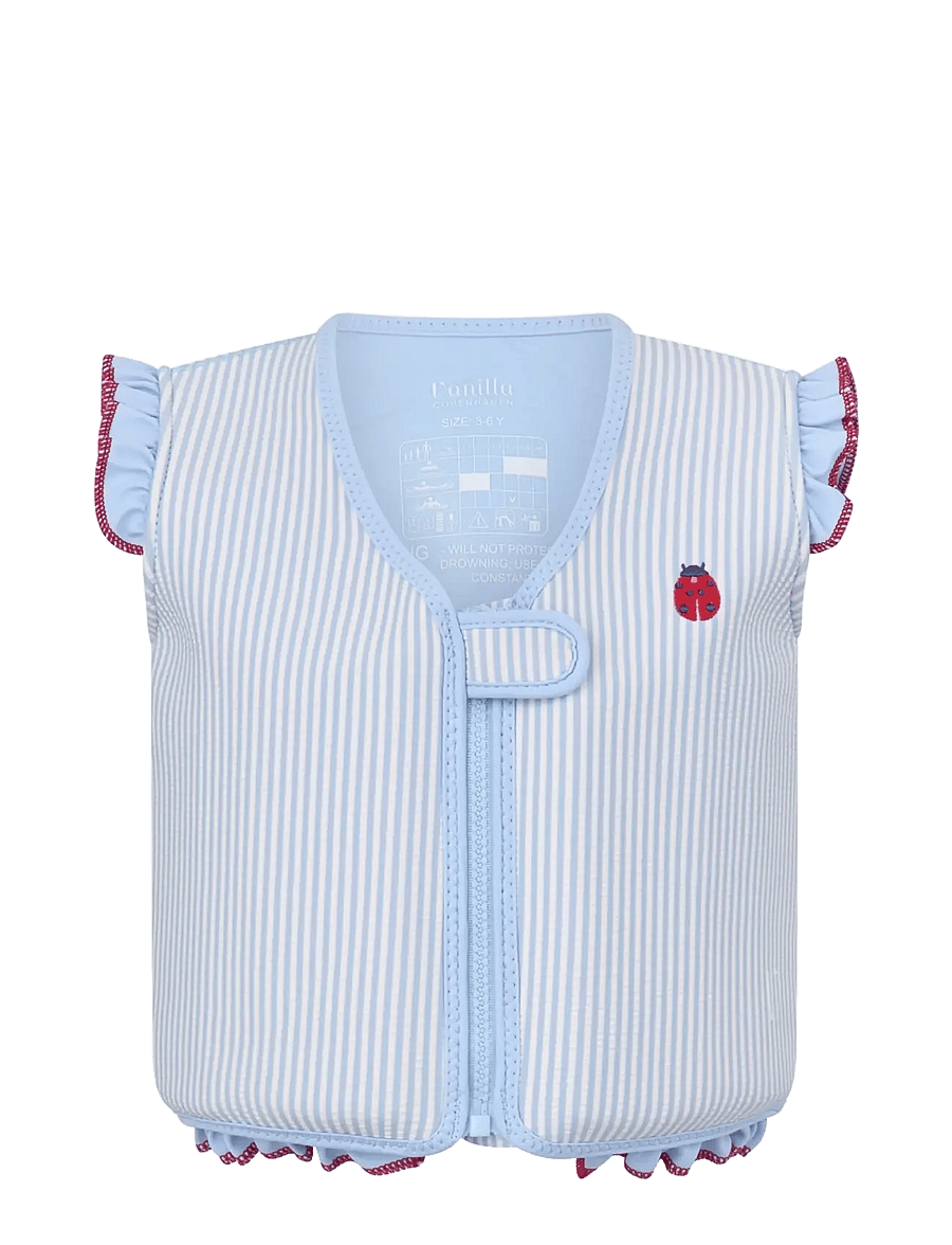 Vanilla Copenhagen - Swim Vest - Neoprene - Seersucker - Ladybug - bade-oberteile - blue - 0