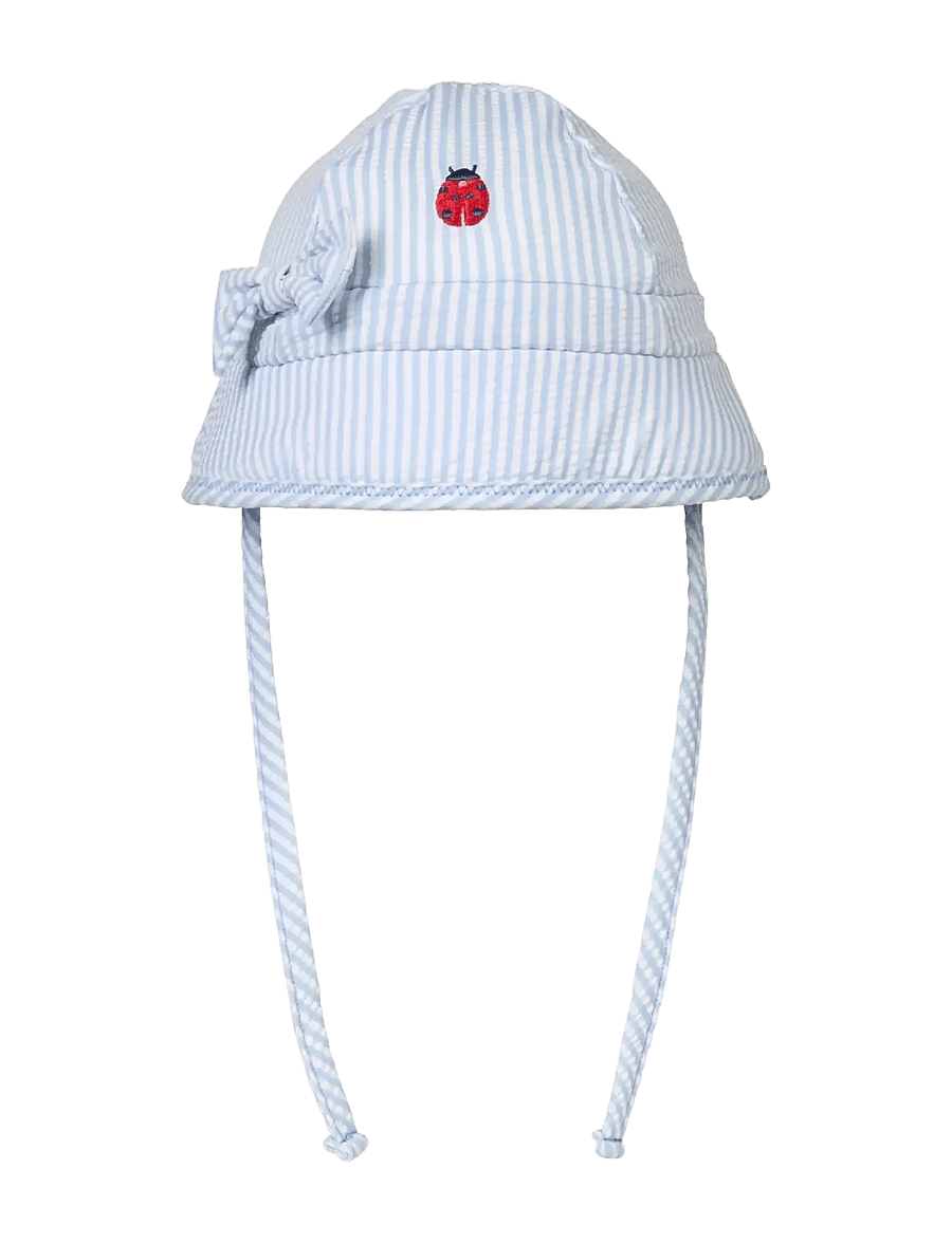 Vanilla Copenhagen - Sun Bucket Hat - Seersucker - talveaksessuaarid - blue - 0
