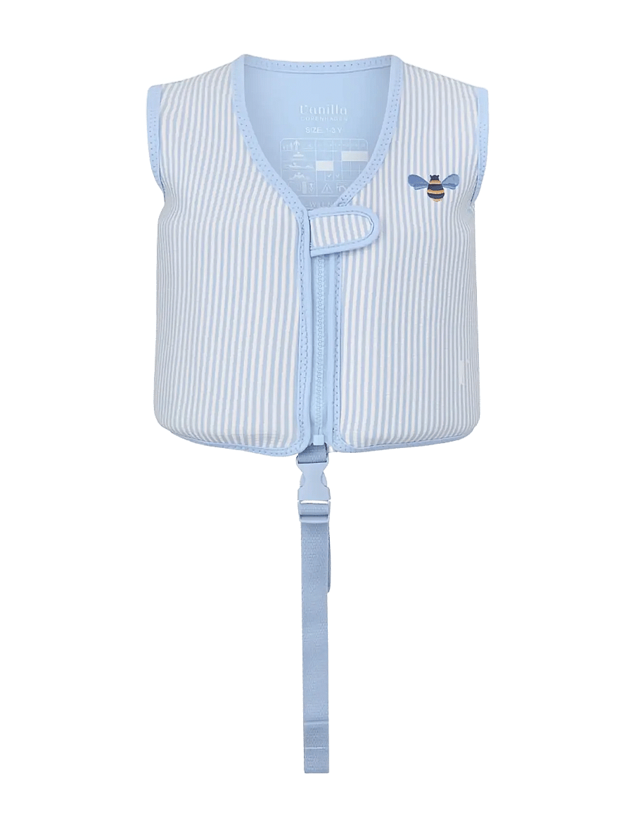 Vanilla Copenhagen - Swim Vest - Neoprene - Seersucker - Honeybee - blue - 0