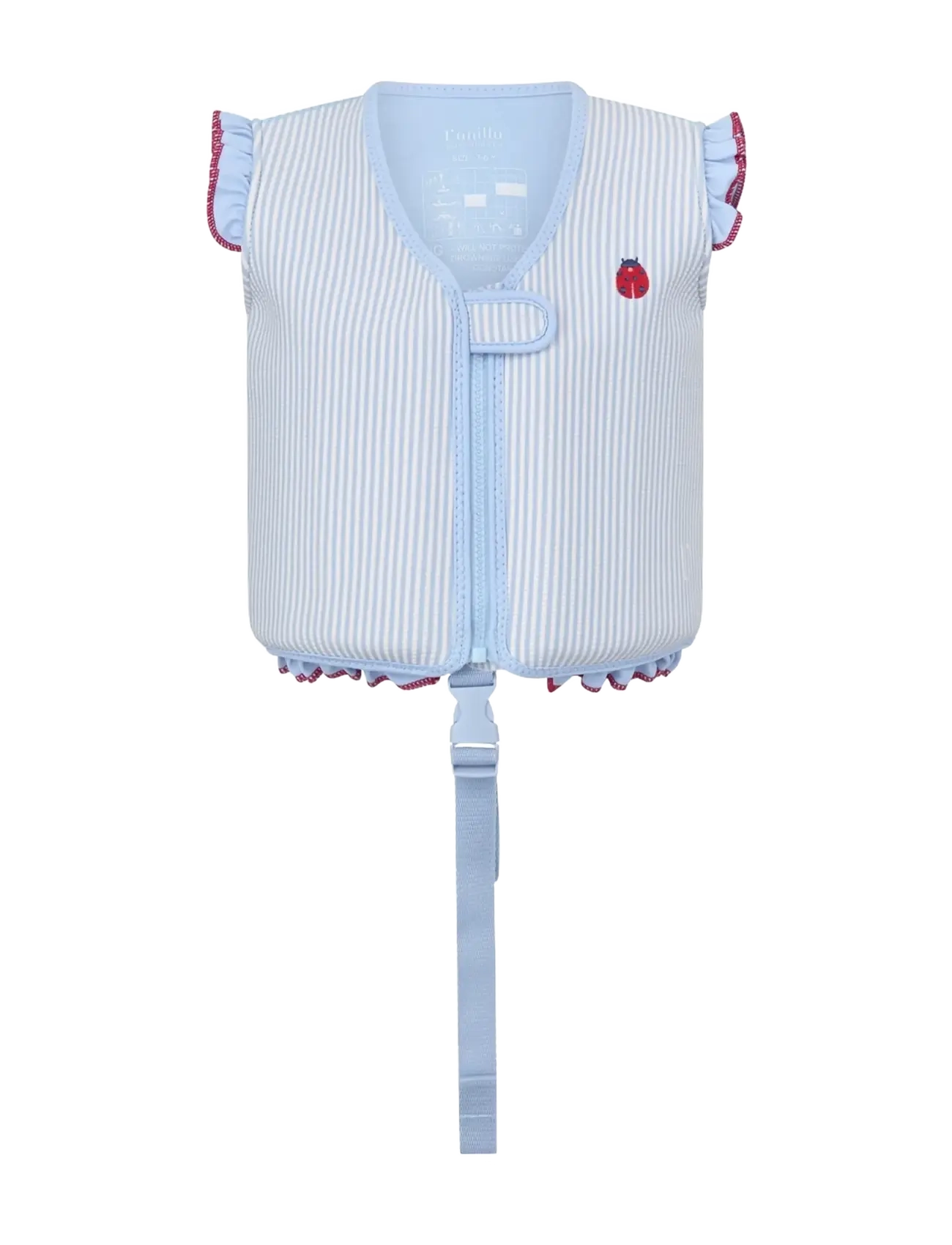 VANILLA COPENHAGEN Svømmevest - Seersucker - Ladybug Blau - 1-3Y - Kinder