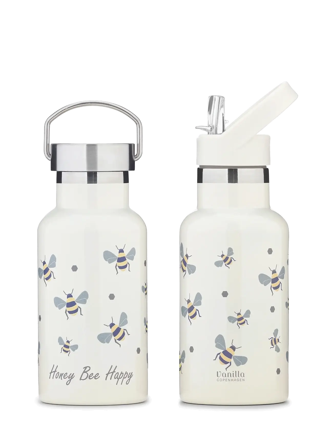 Vanilla Copenhagen Drinking Bottle - Termo - Honeybee - 350 ml - Köögis hoiustamine - MILK / cream