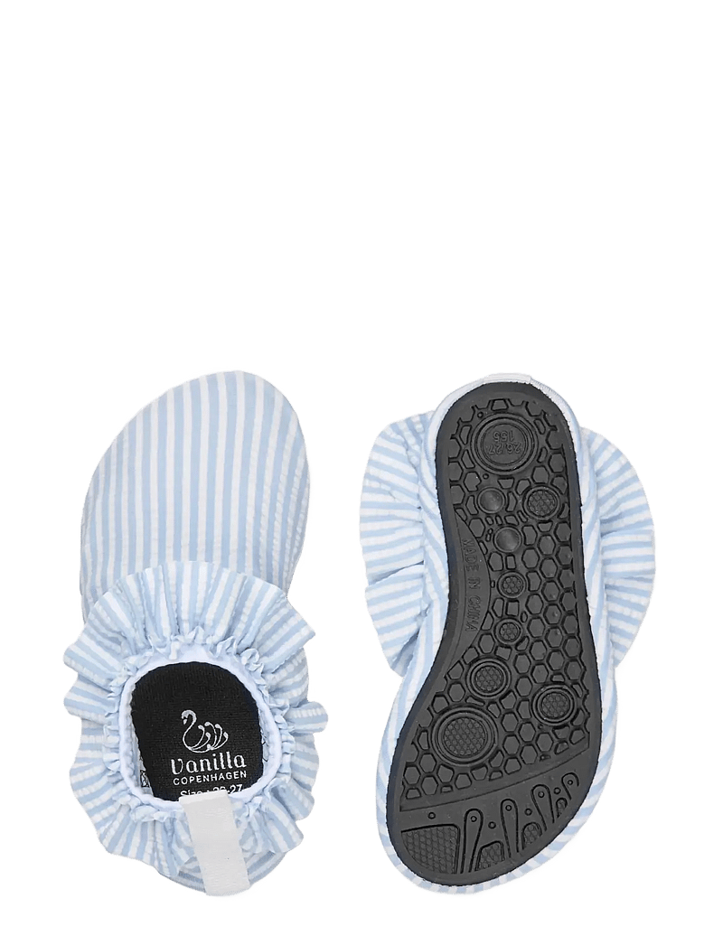 Vanilla Copenhagen - Swim Shoes - Frill - Seersucker - wasserschuhe - blue - 0