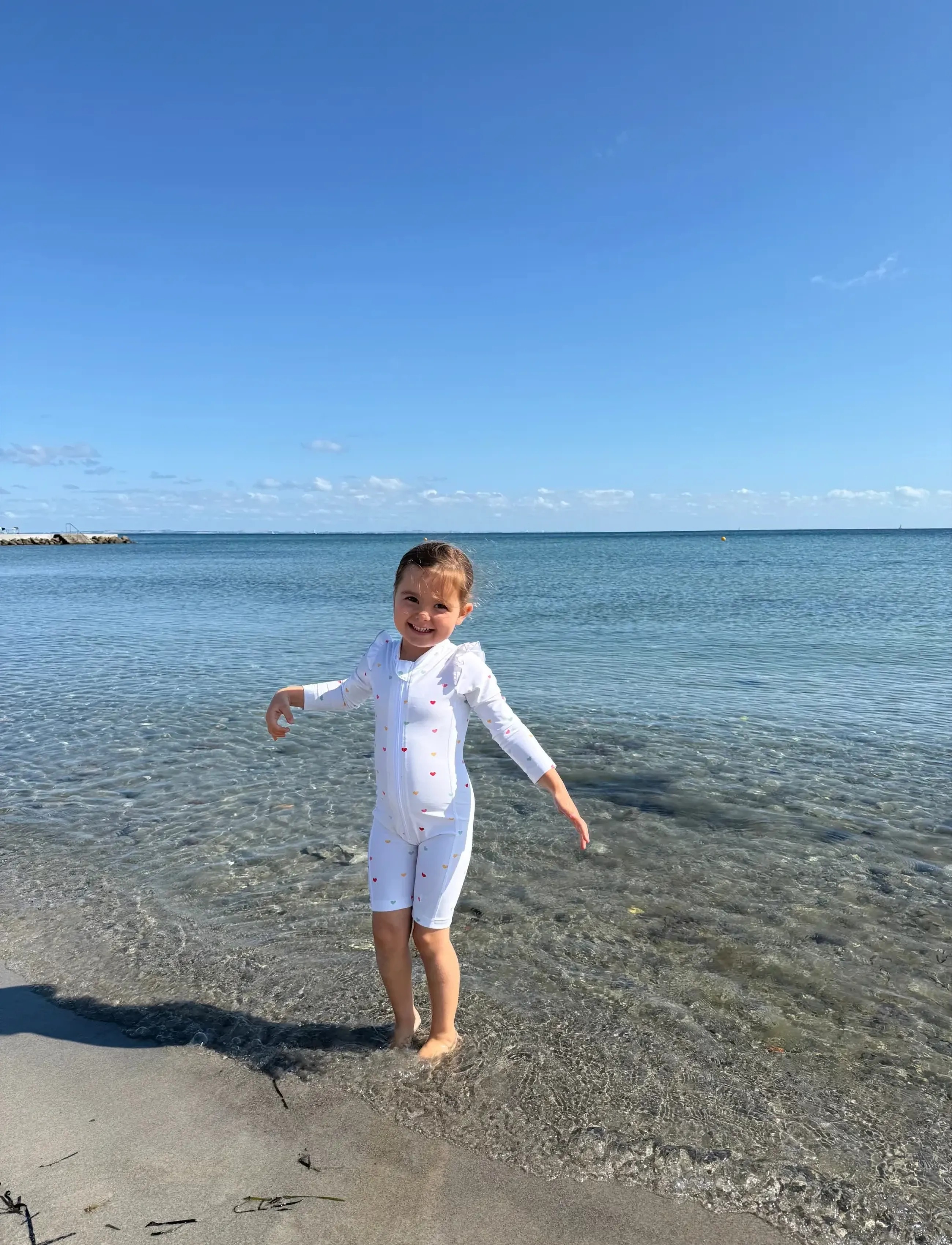 Vanilla Copenhagen Swim Bodysuit - Hearts - Badeanzüge - CREAM / cream