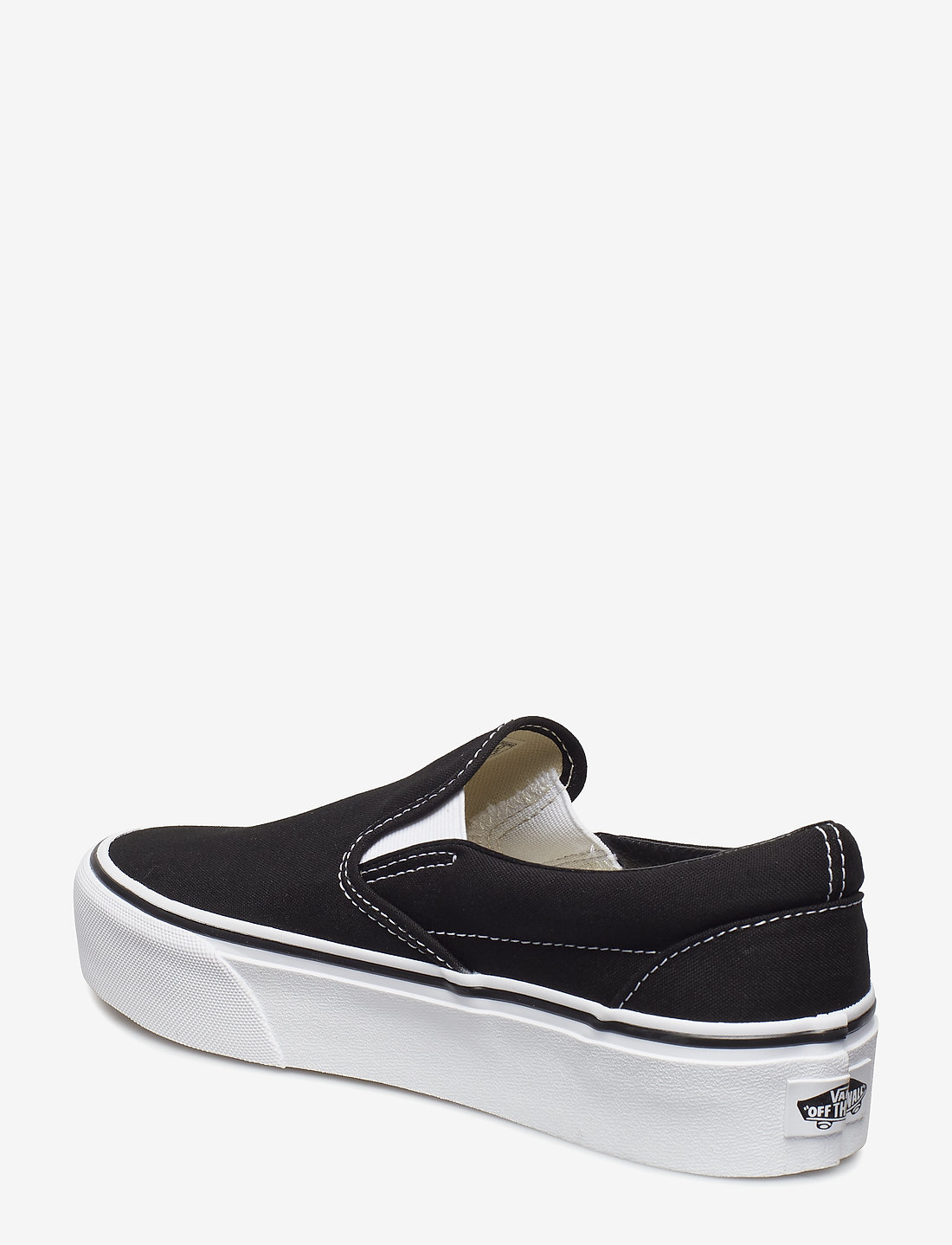 Vans classic slip best sale on black