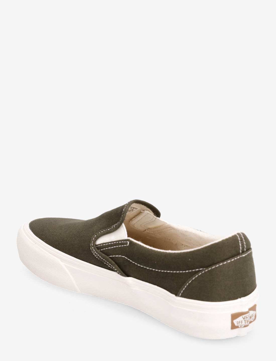 Army green vans slip on online