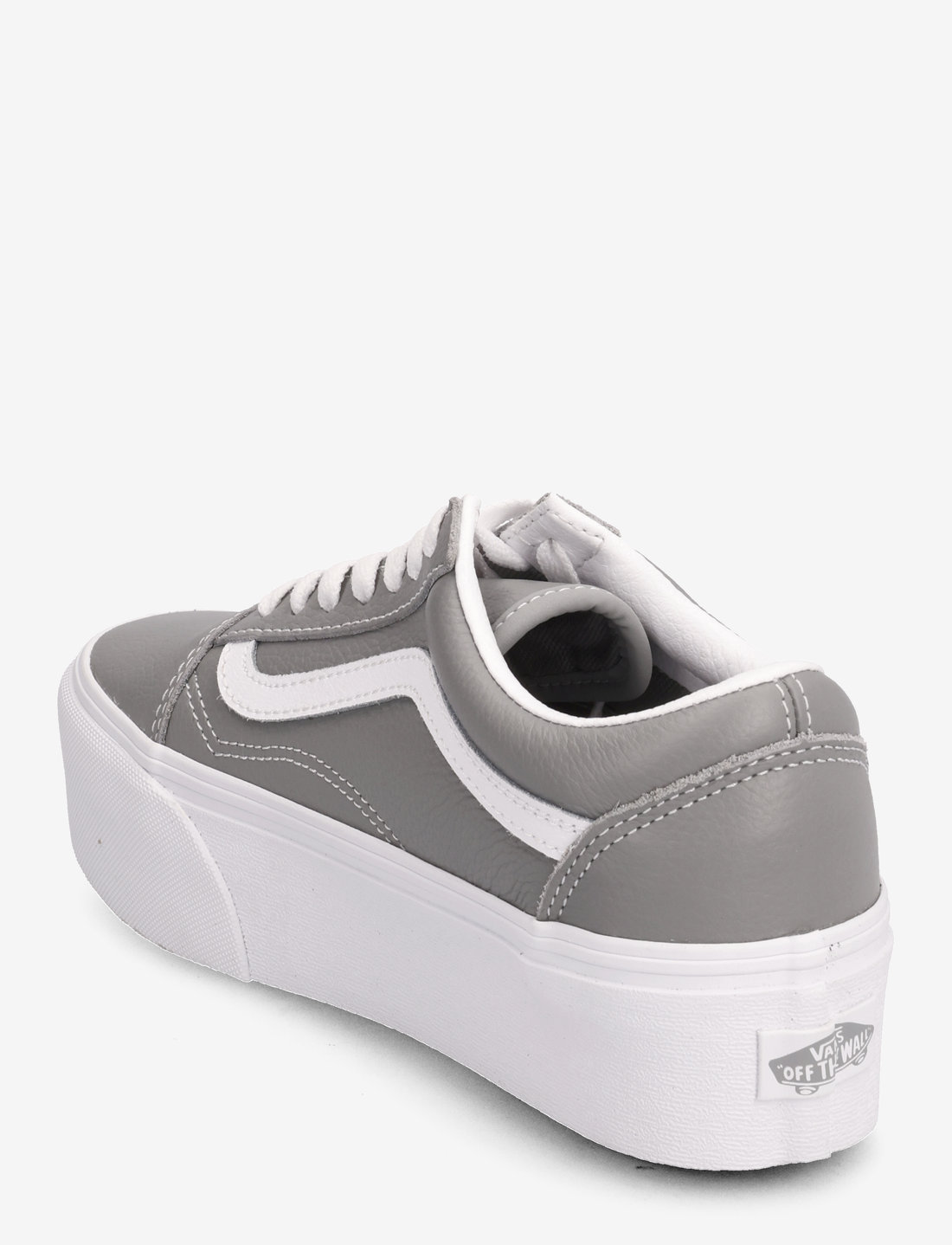 Grey leather 2025 vans old skool