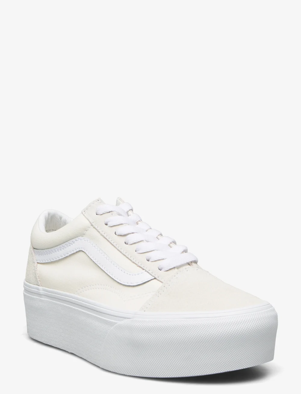 White leather vans platform on sale