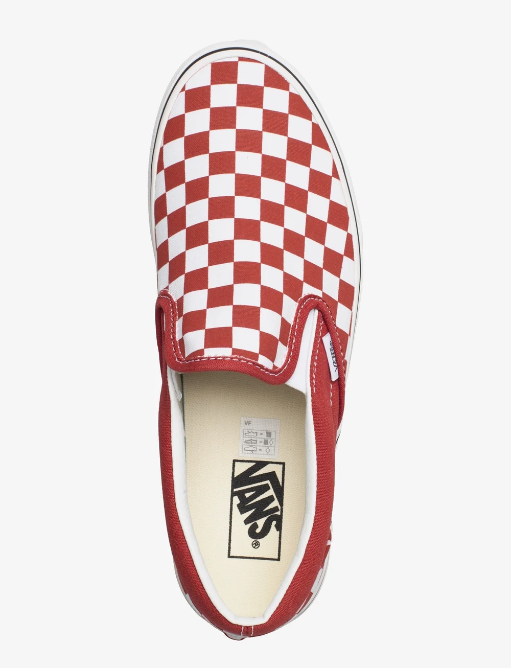 Checkerboard slip sales on vans red