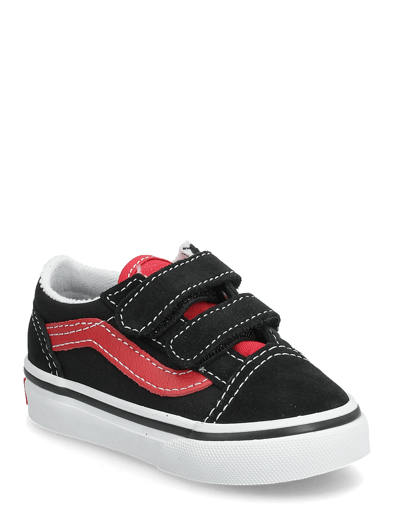 VANS - Old Skool V - canva botased - black/red - 0