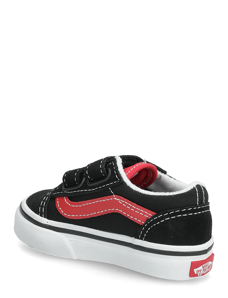 VANS - Old Skool V - canva botased - black/red - 2