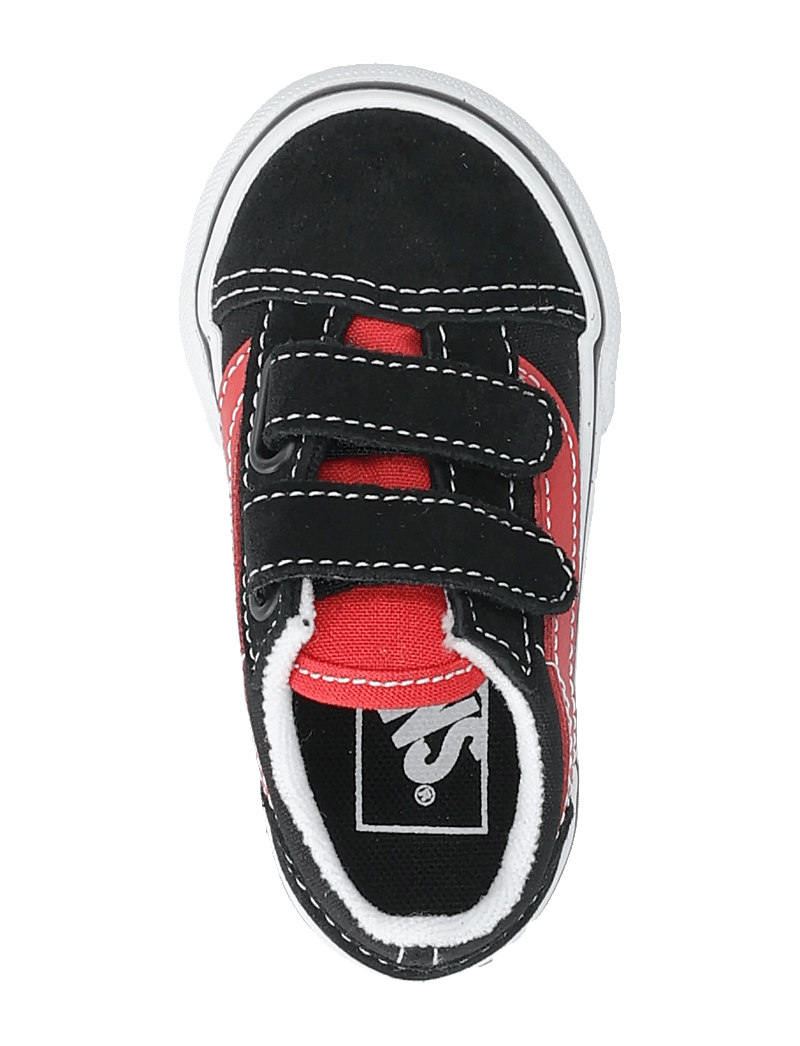VANS - Old Skool V - canva botased - black/red - 3
