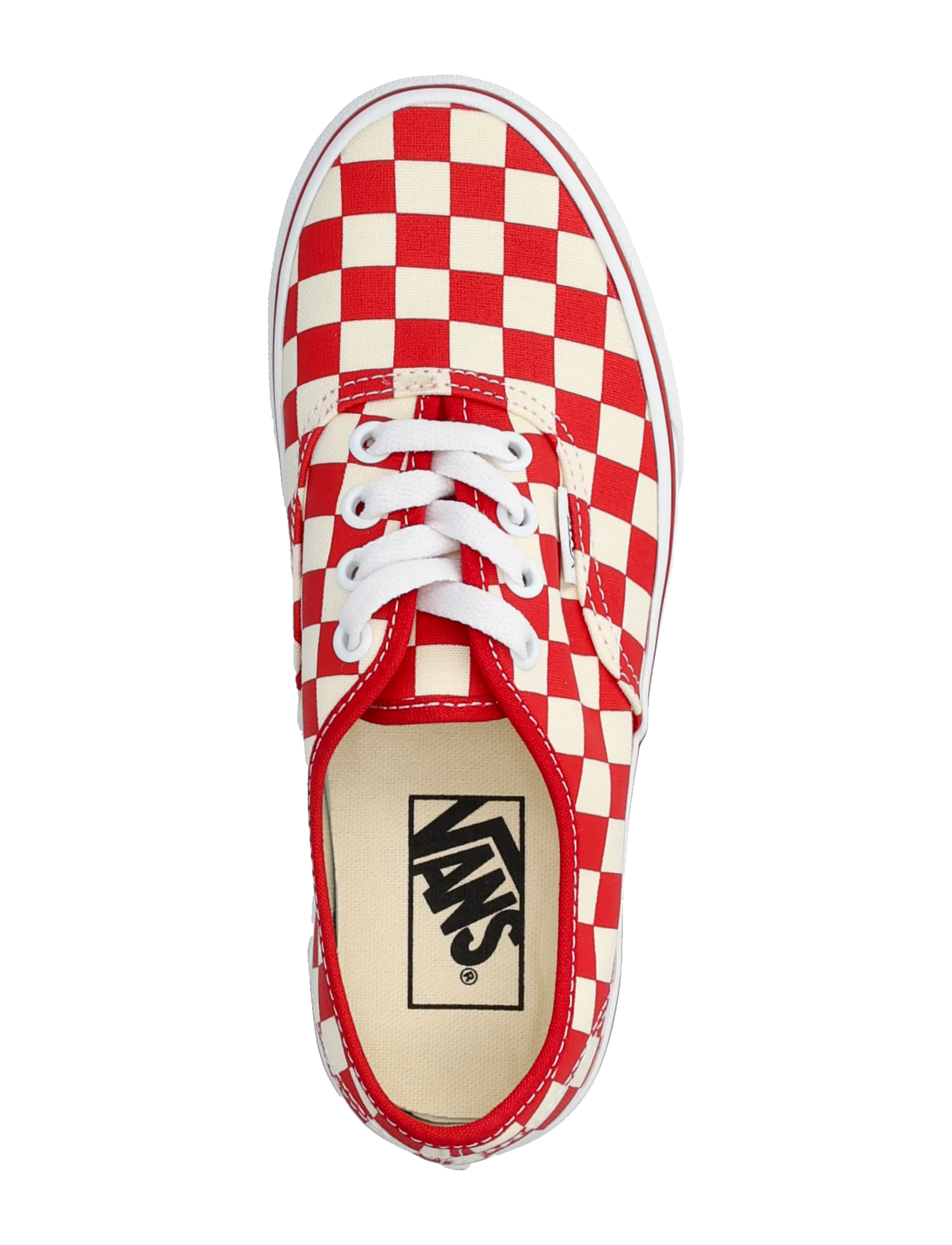 VANS - Authentic - lave sneakers - racing red/white - 3