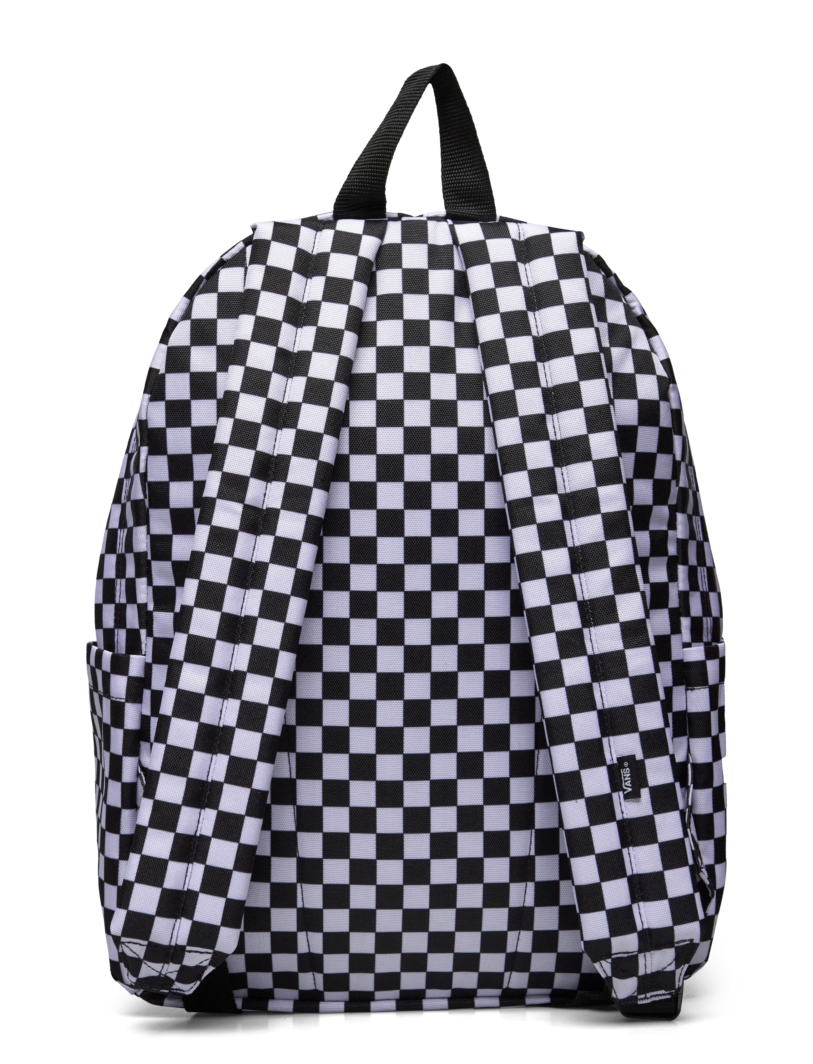 VANS - Old Skool Grom Check Backpack - bakpokar - black/white - 1
