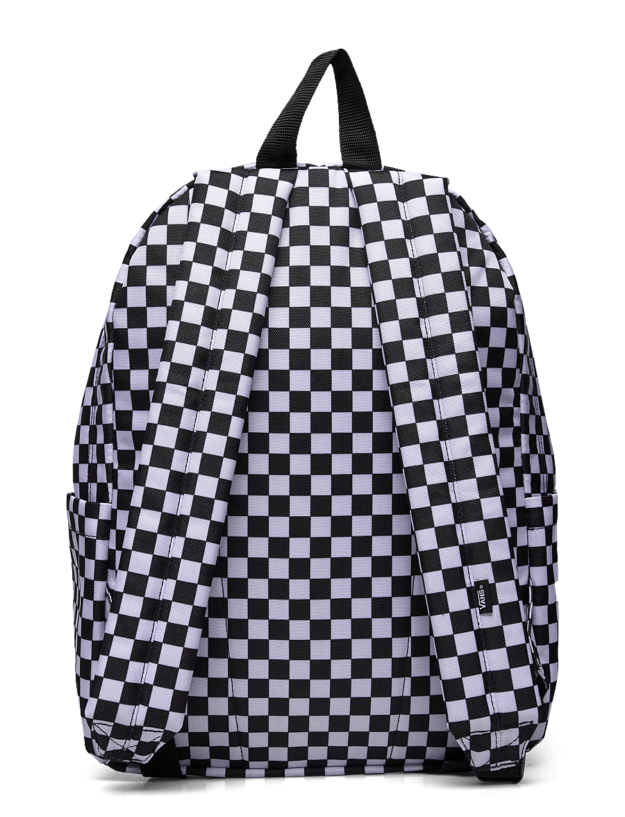 VANS - Old Skool Grom Check Backpack - bakpokar - black/white - 1