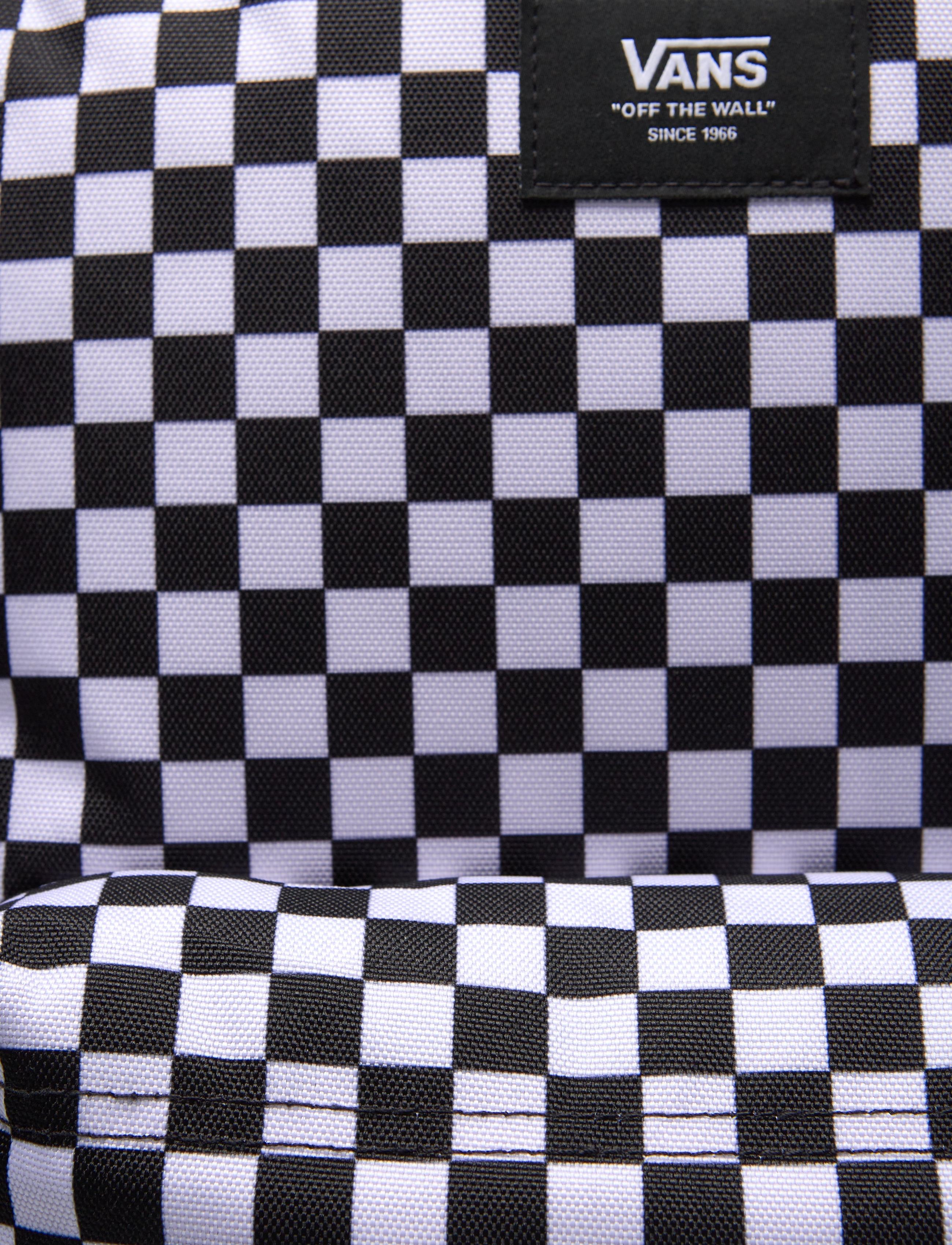 VANS - Old Skool Grom Check Backpack - bakpokar - black/white - 3