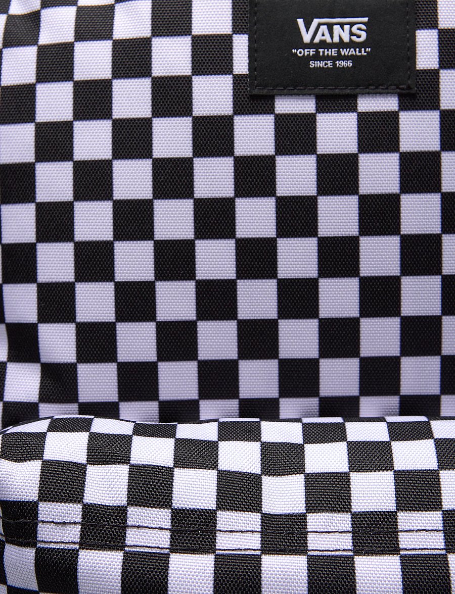 VANS - Old Skool Grom Check Backpack - bakpokar - black/white - 3